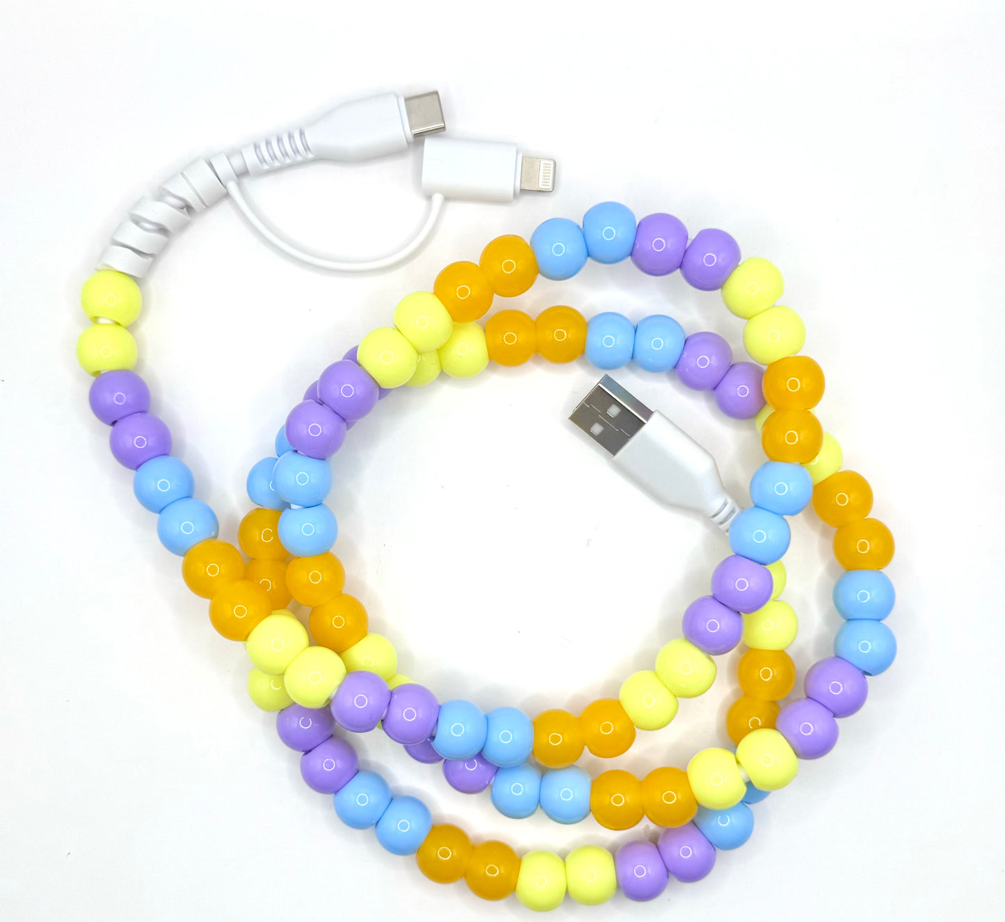 Beaded charger Apple and USB-C