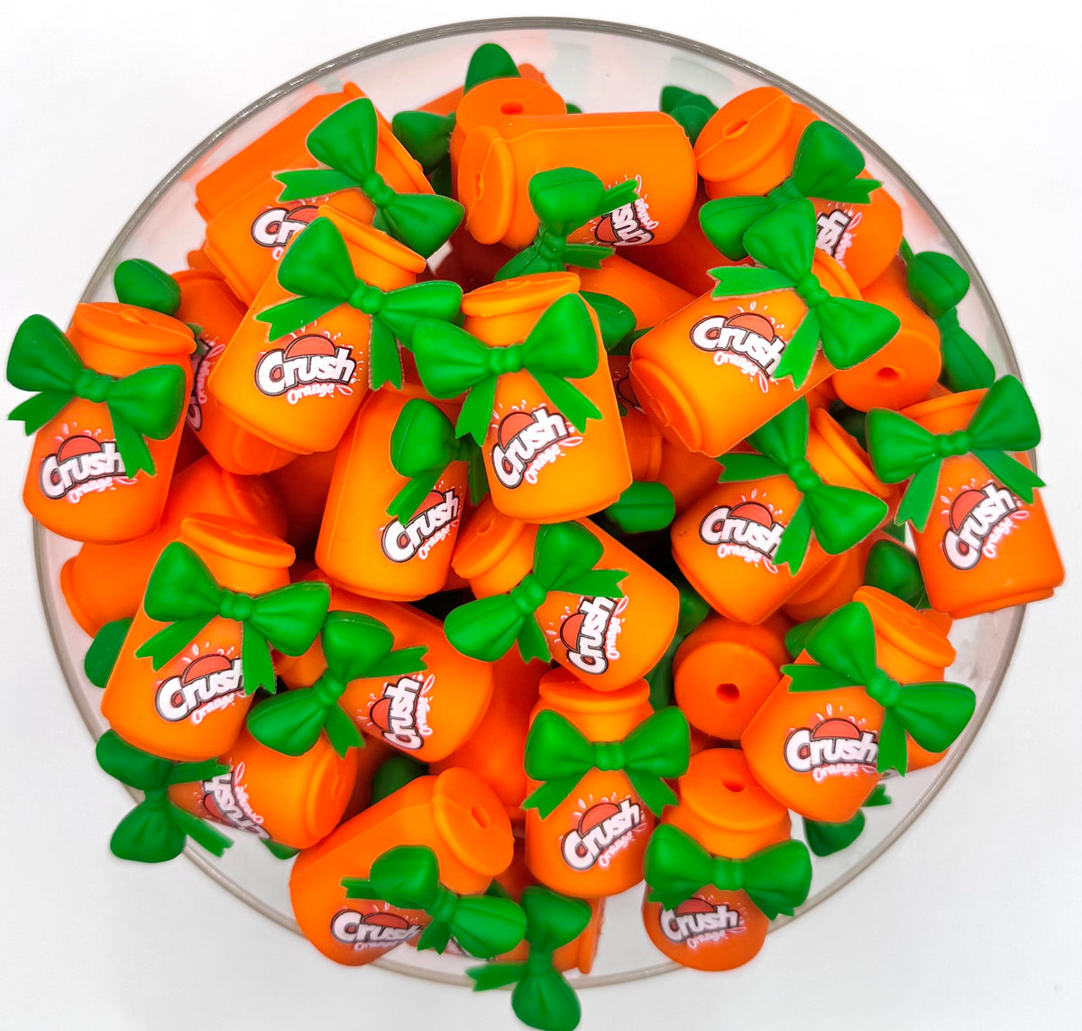 3D crush soda can (HBK exclusive) silicone focal bead