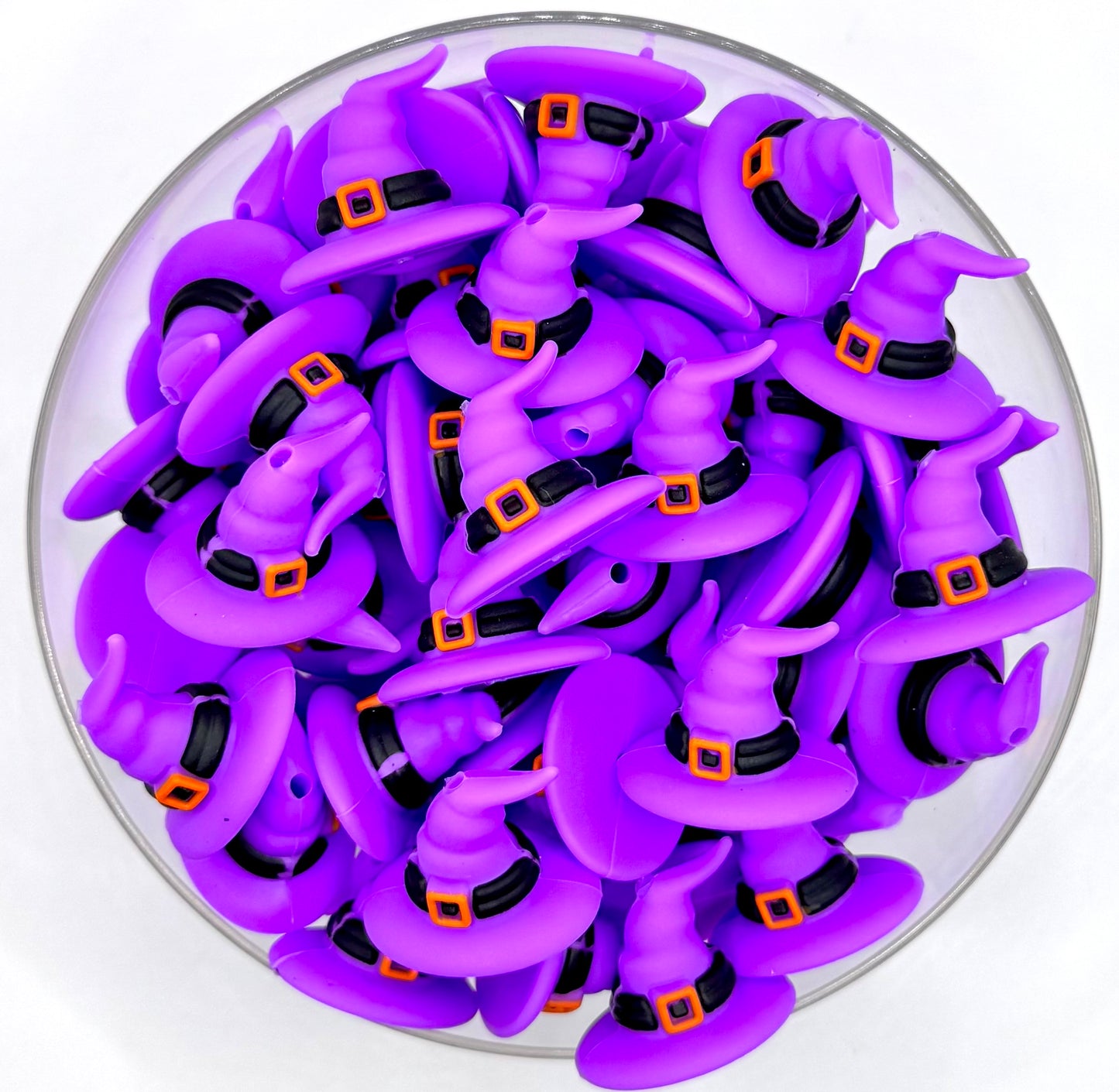 3D Spooky Halloween hat silicone focal bead