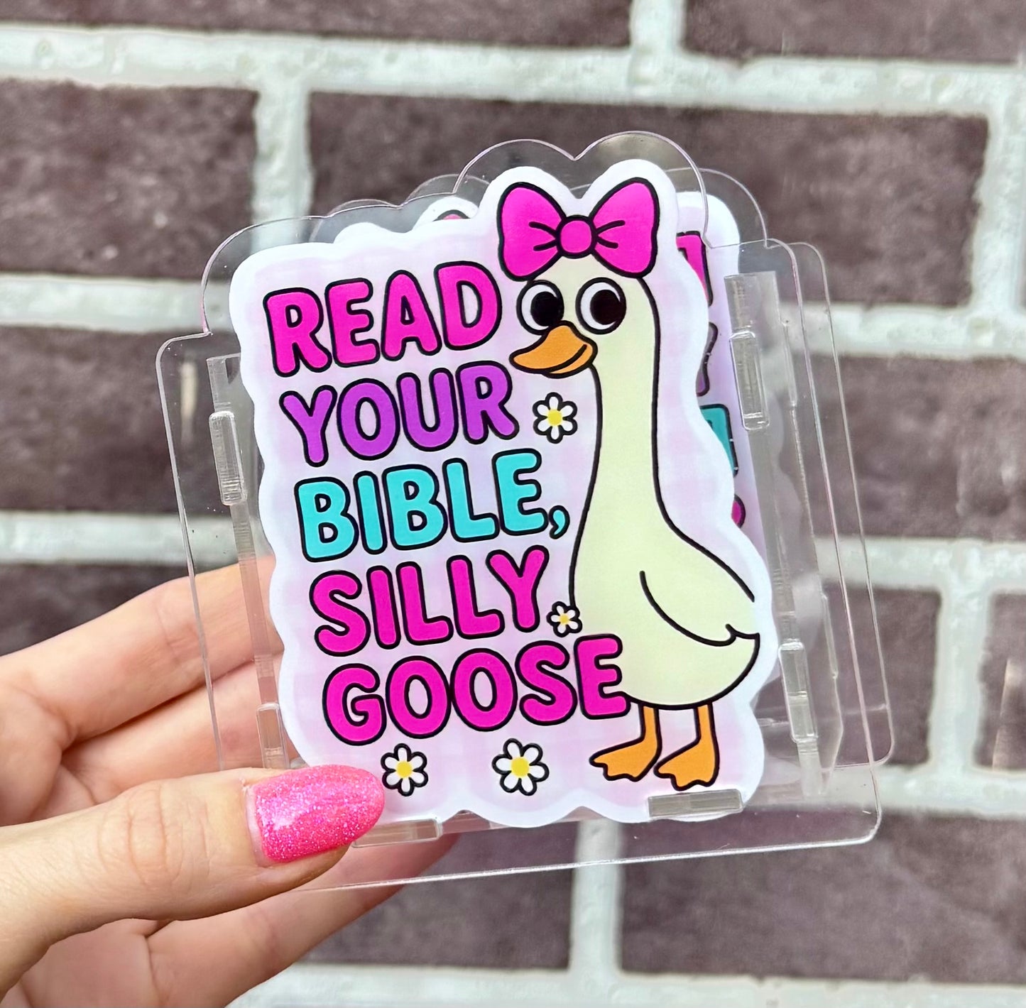 Read your Bible silly goose (HBK exclusive) acrylic pen holder 