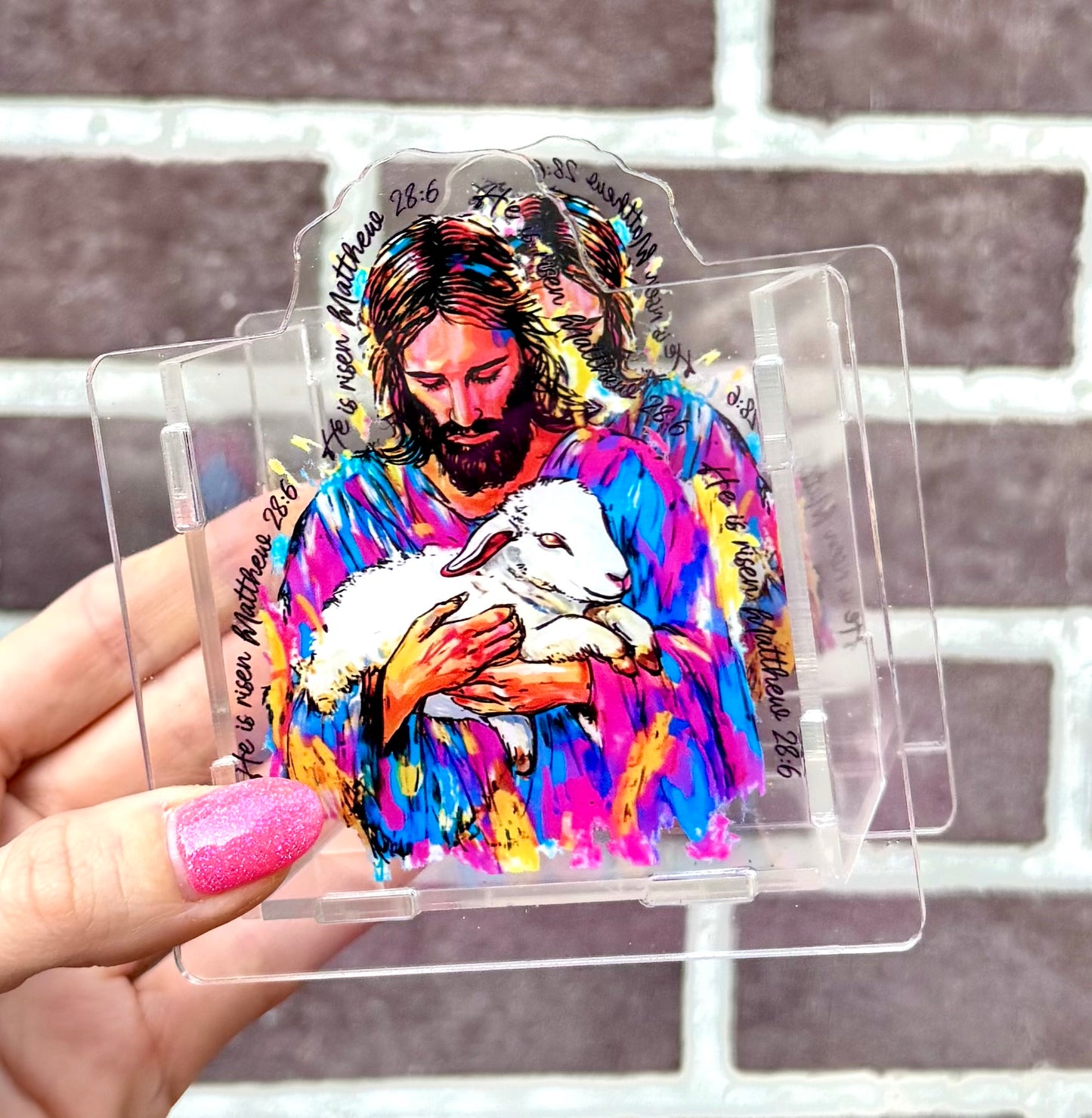 Matthew 28:6 acrylic pen holder
