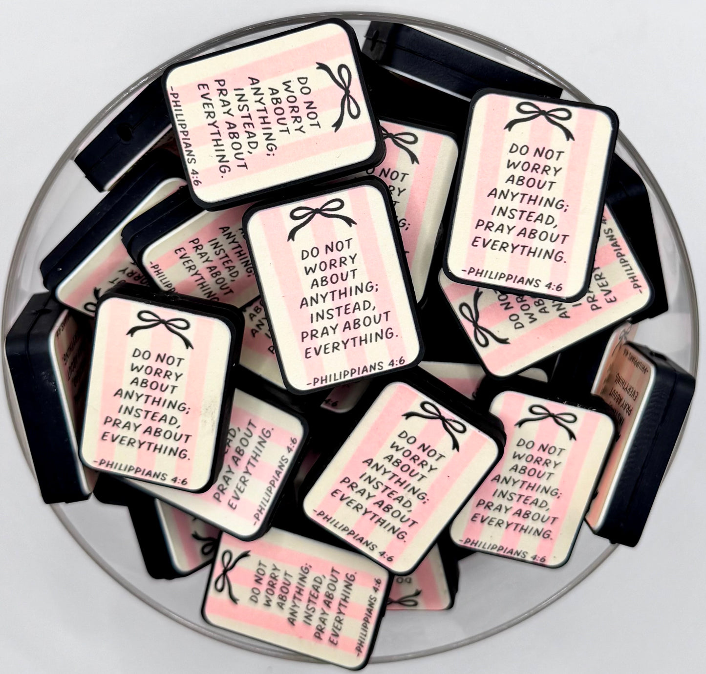Philippians 4:6 (HBK exclusive) silicone focal bead