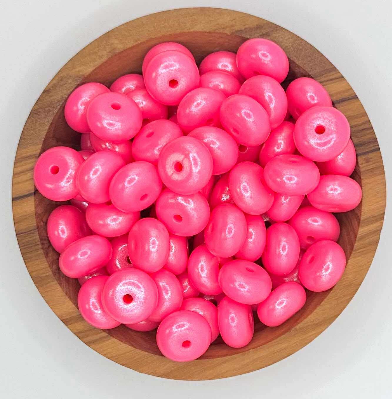 14mm opal silicone abacus beads