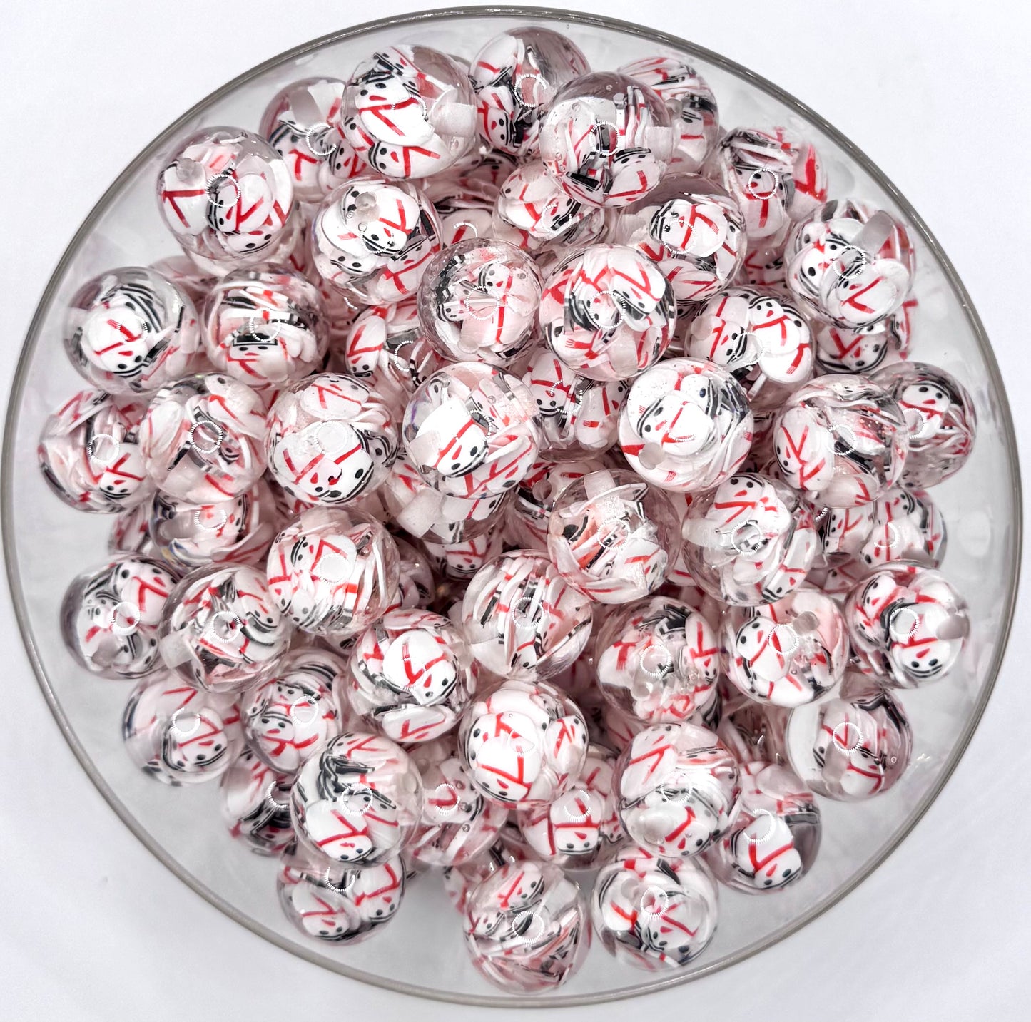 16mm snowman acrylic fancy bead