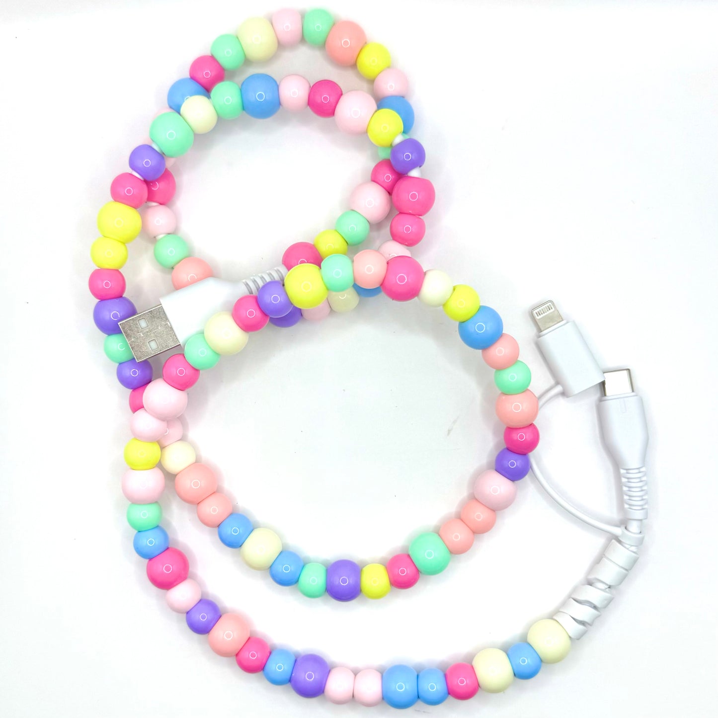 Beaded charger Apple and USB-C