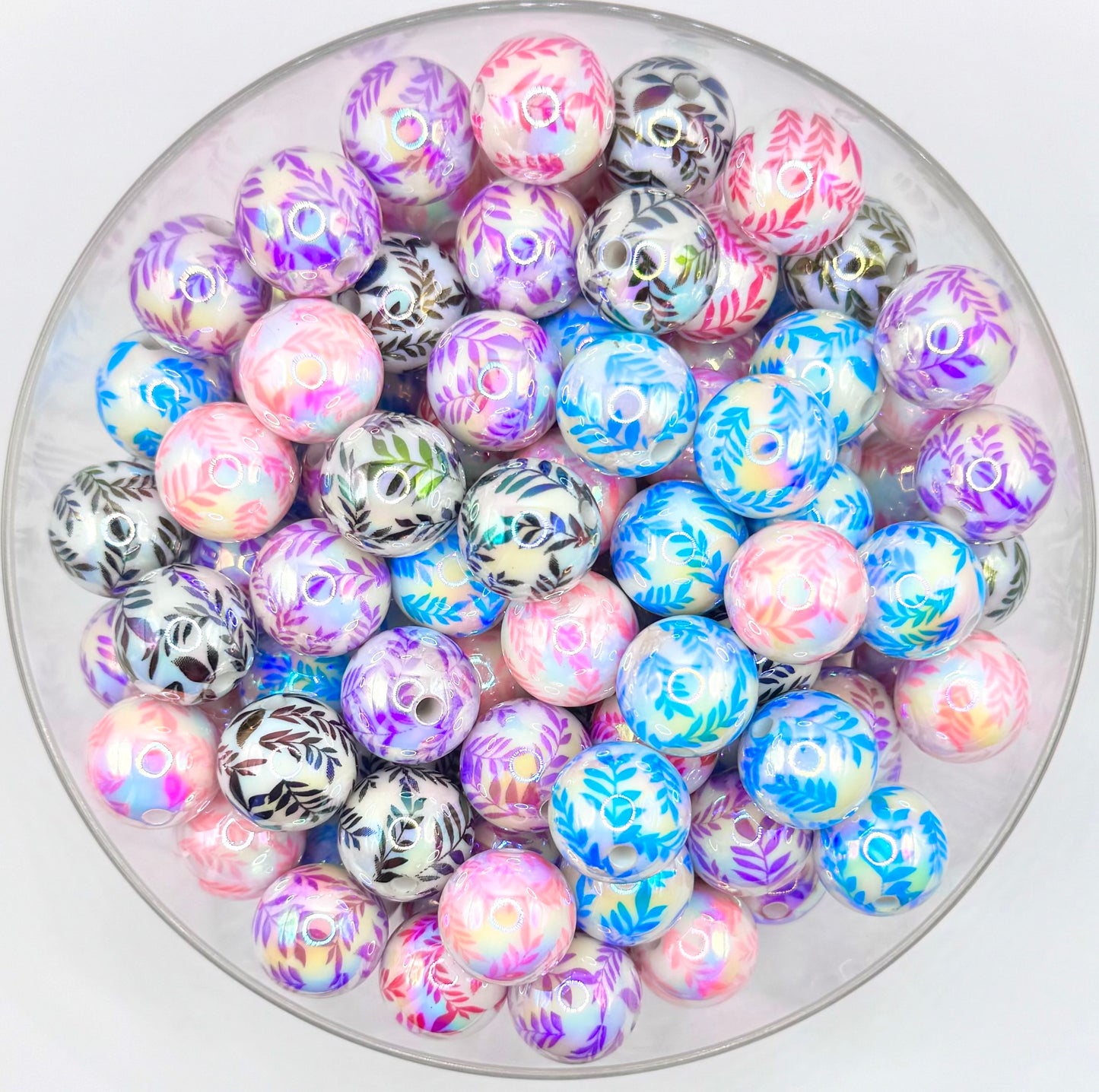 16mm willow acrylic bead mix (mix of 10)