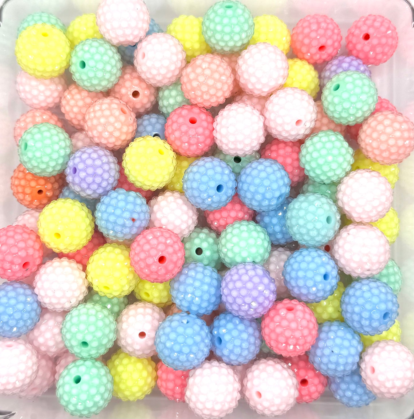 20mm pastel acrylic jelly bead MIX (mix of 10)