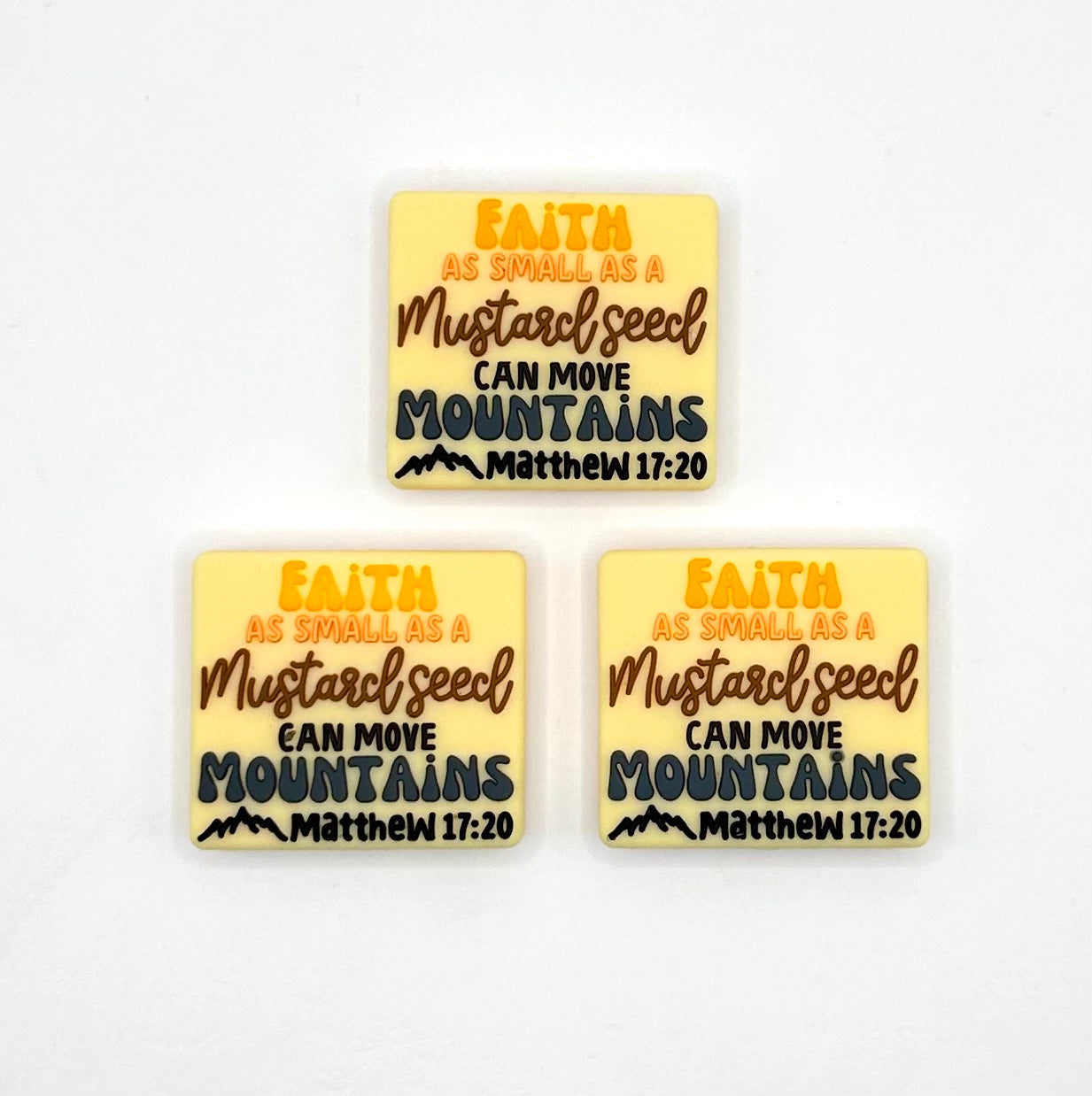 Faith as small as a mustard seed can move mountains (HBK exclusive) silicone focal bead