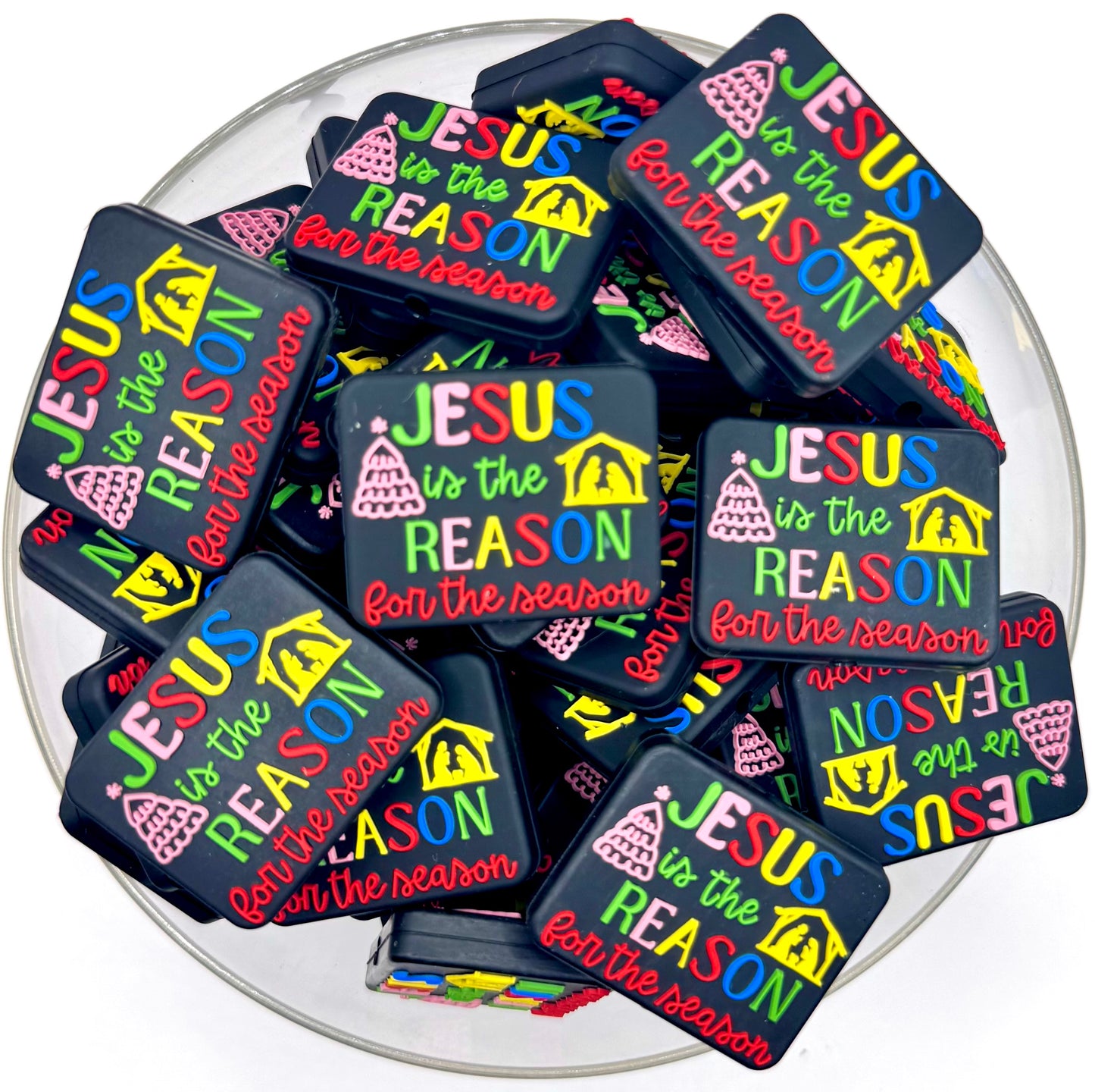 Jesus is the reason for the season (HBK exclusive) silicone focal bead