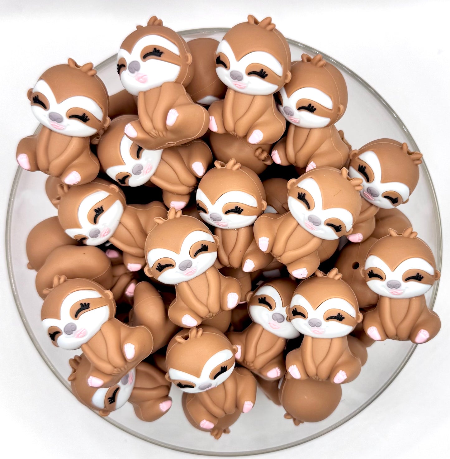 3D cheddar the sloth (exclusive) silicone focal bead