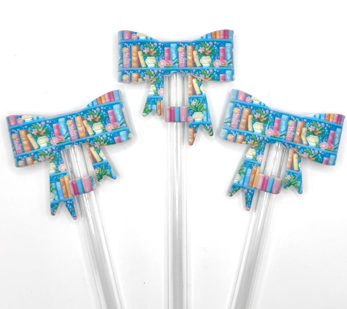 Bookshelf bow silicone focal bead