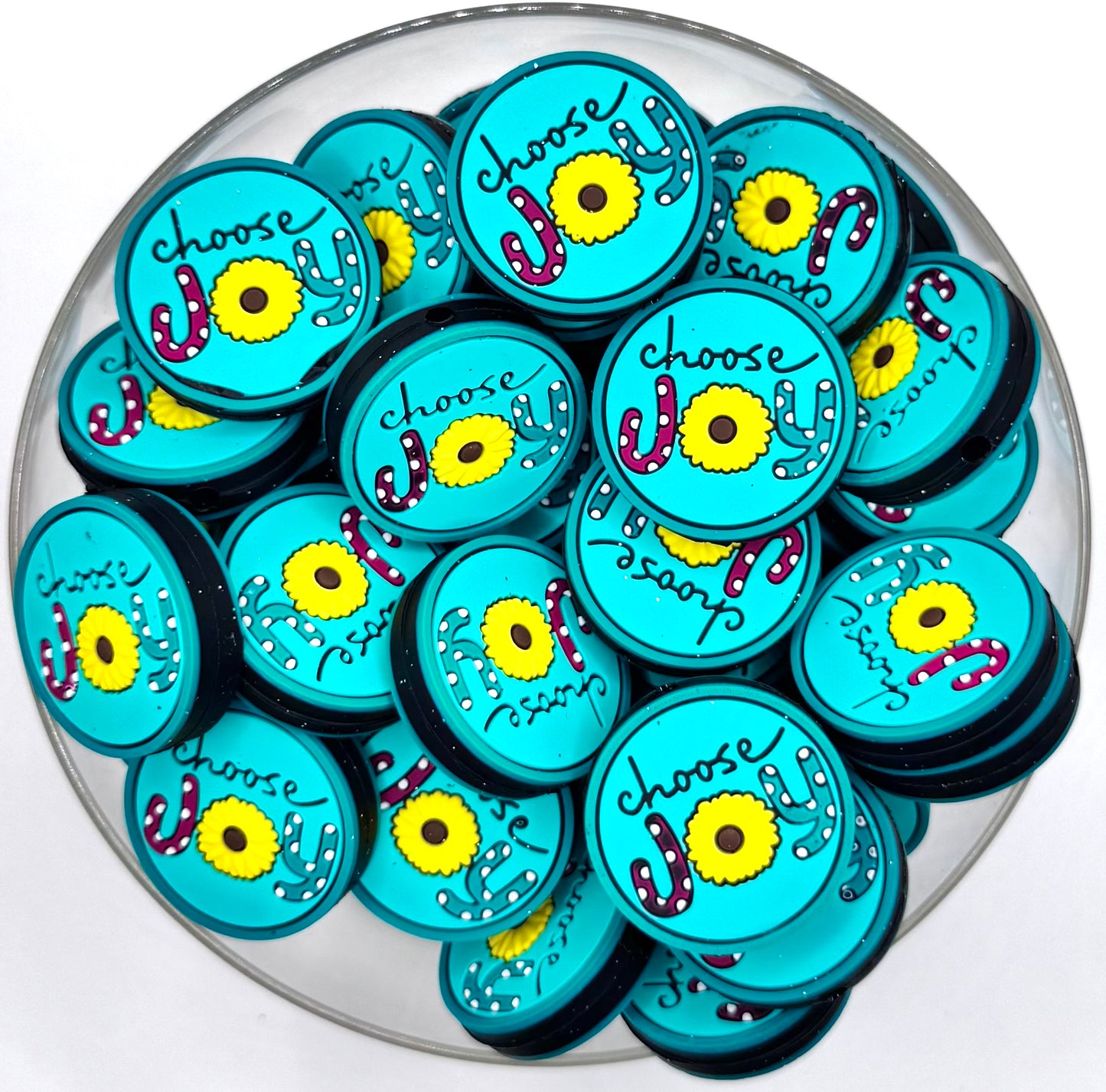 Choose joy silicone focal bead