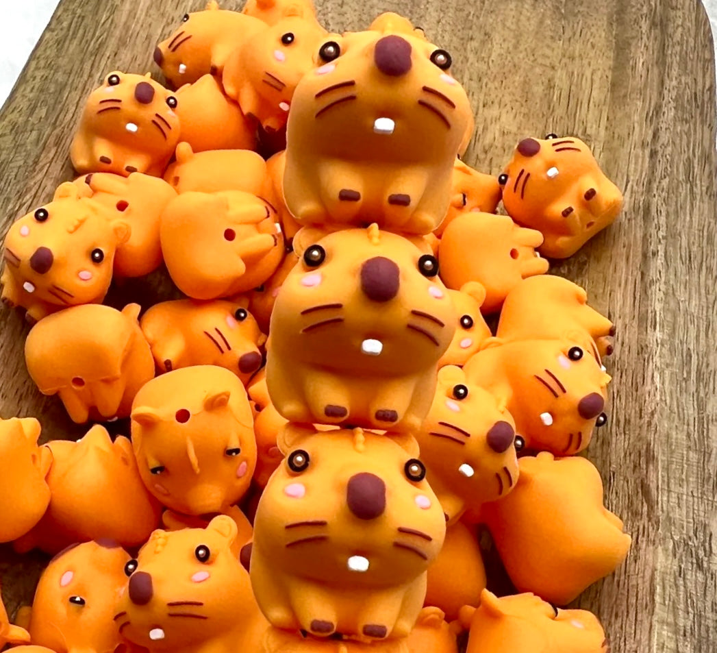 3D capybara (exclusive) silicone focal bead