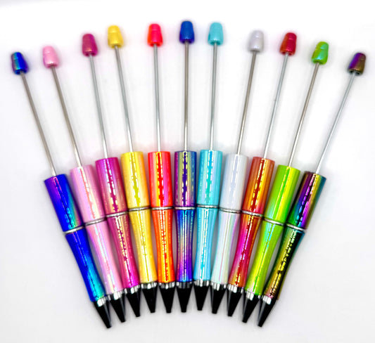 Iridescent opal beadable pens
