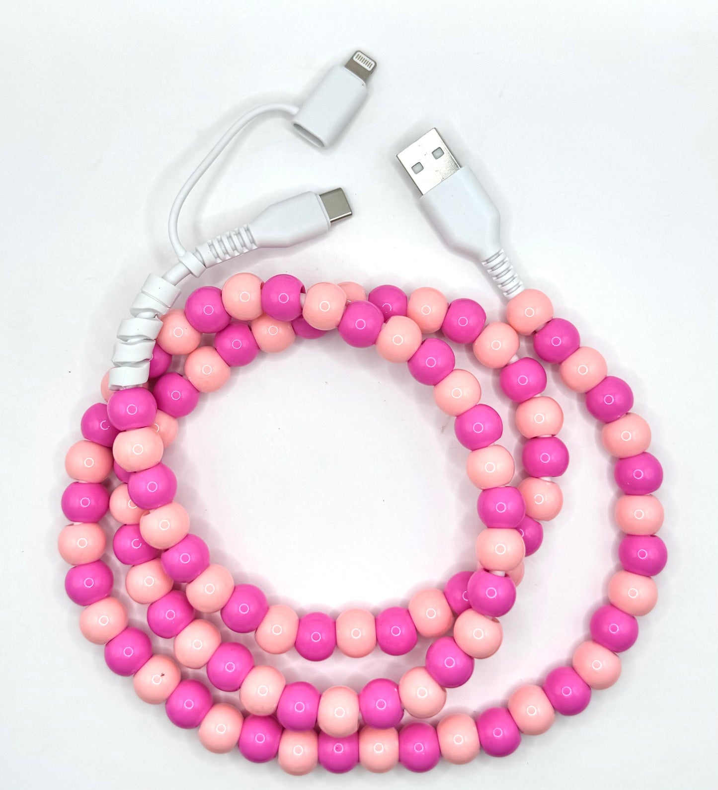 Beaded charger Apple and USB-C