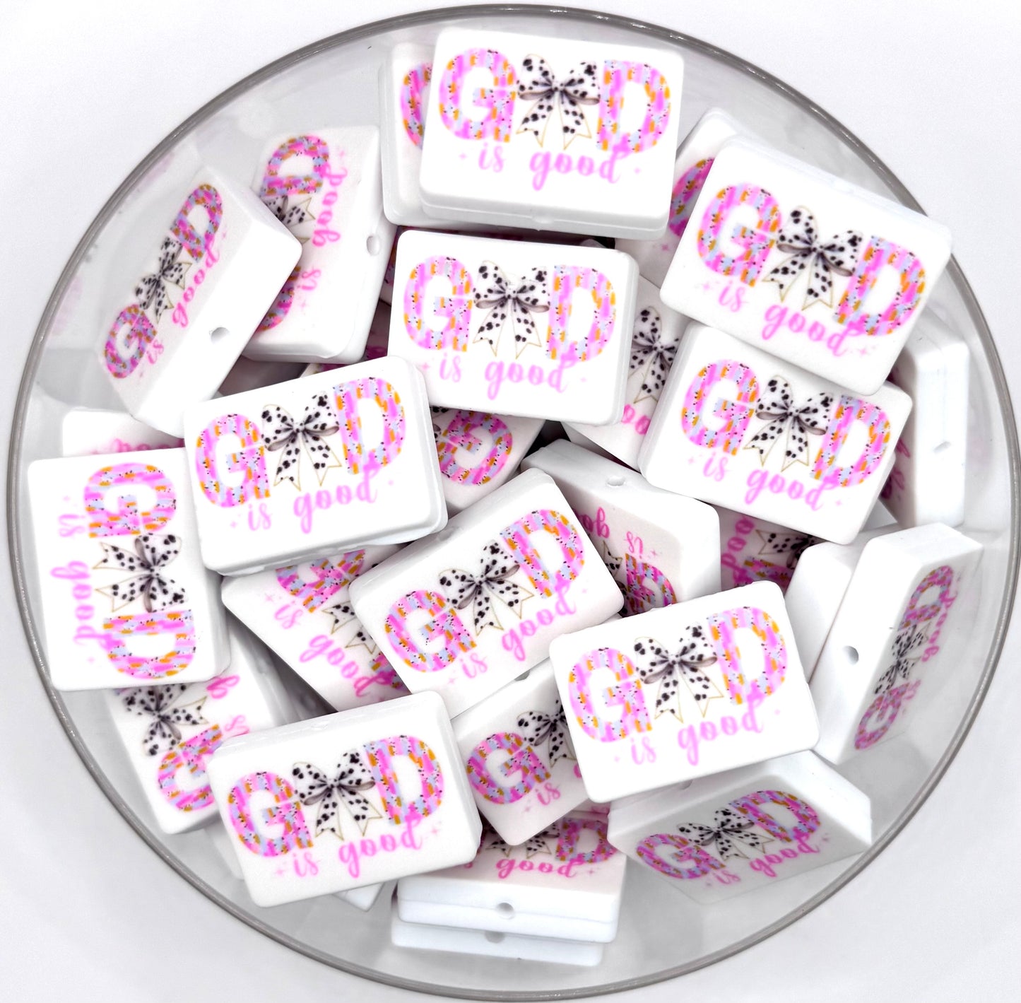 God is good (HBK exclusive) silicone focal bead