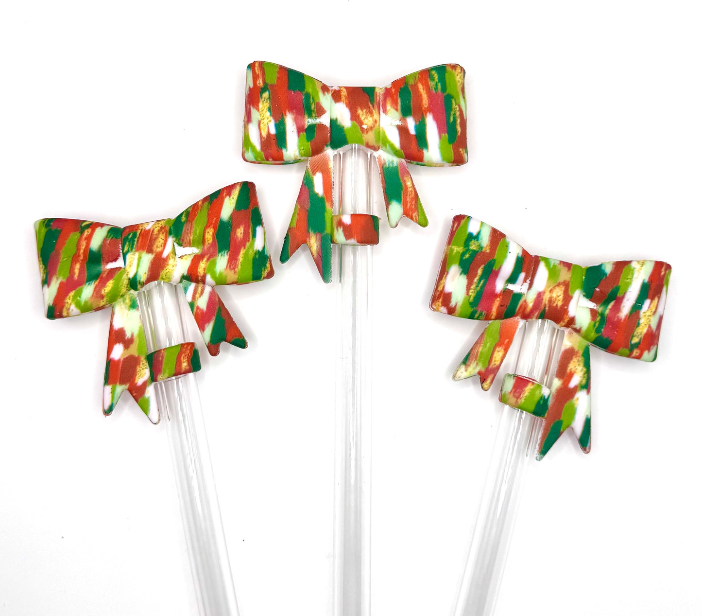 15mm Christmas brushstroke (HBK exclusive & collab) silicone straw topper