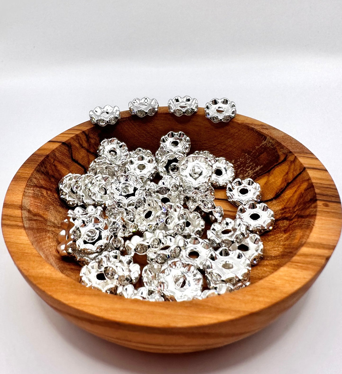 12mm Crystal wave spacer beads (pack of 50)