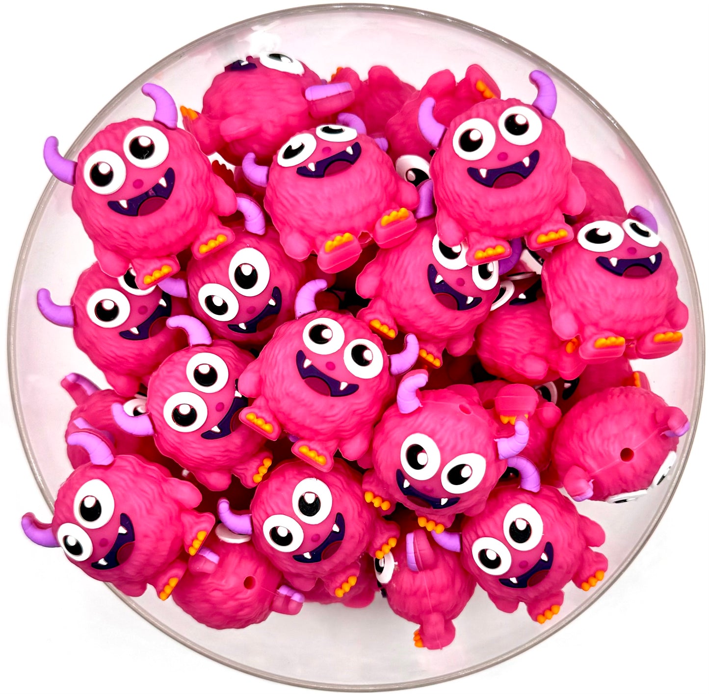 3D monsters silicone focal bead