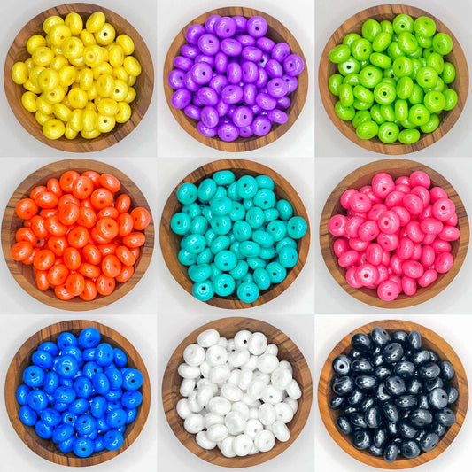 14mm opal silicone abacus beads