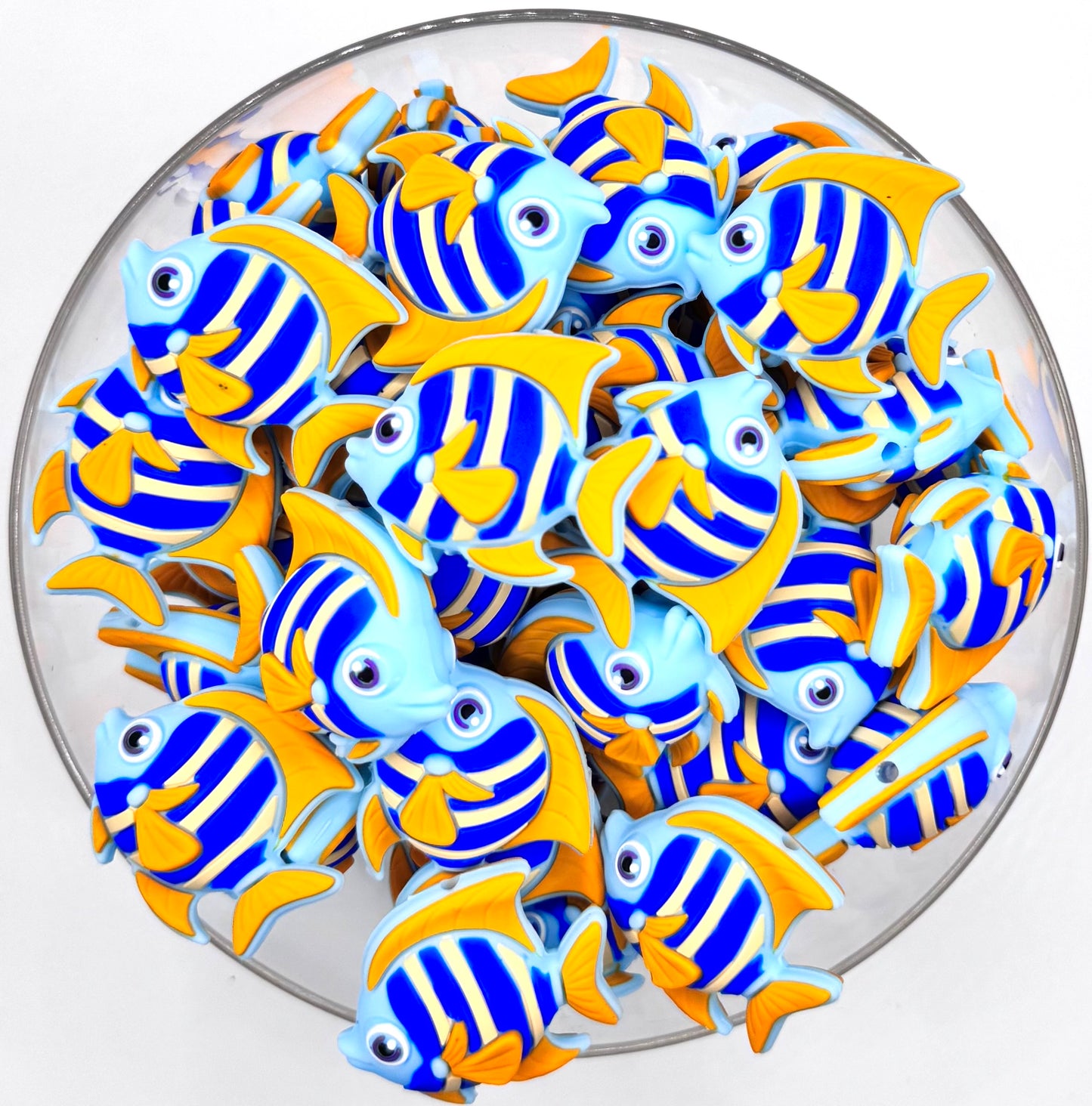 3D tropical fish silicone focal bead