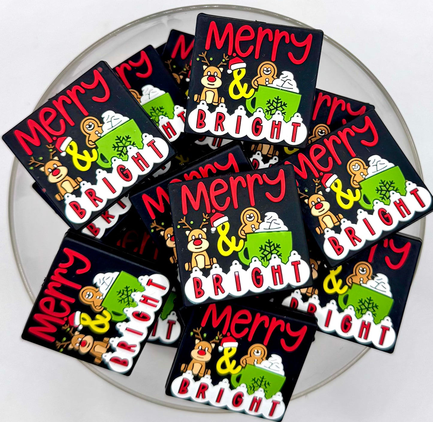 Merry & bright (exclusive) silicone focal bead