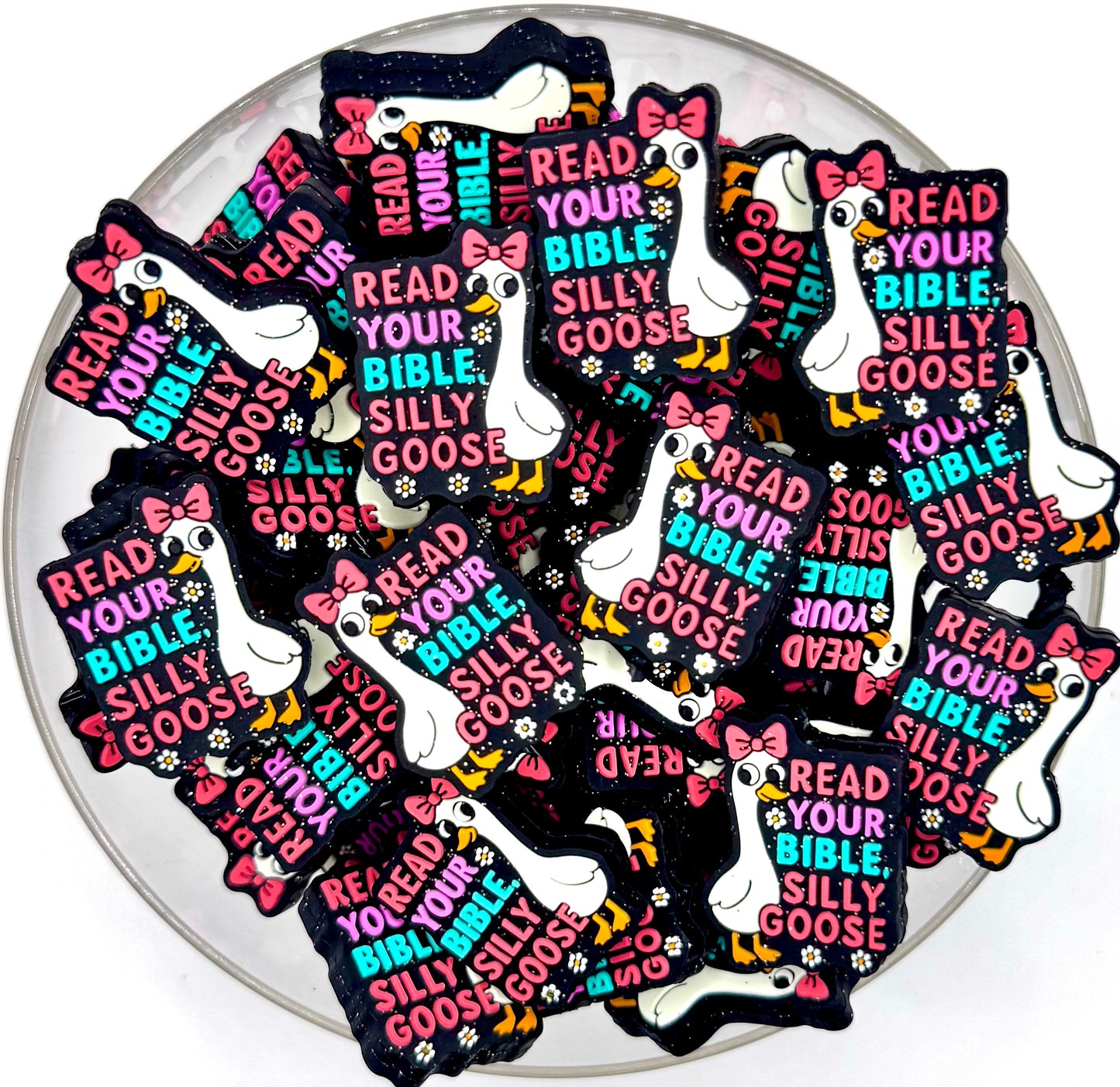 Read your Bible silly goose (HBK exclusive) silicone focal bead