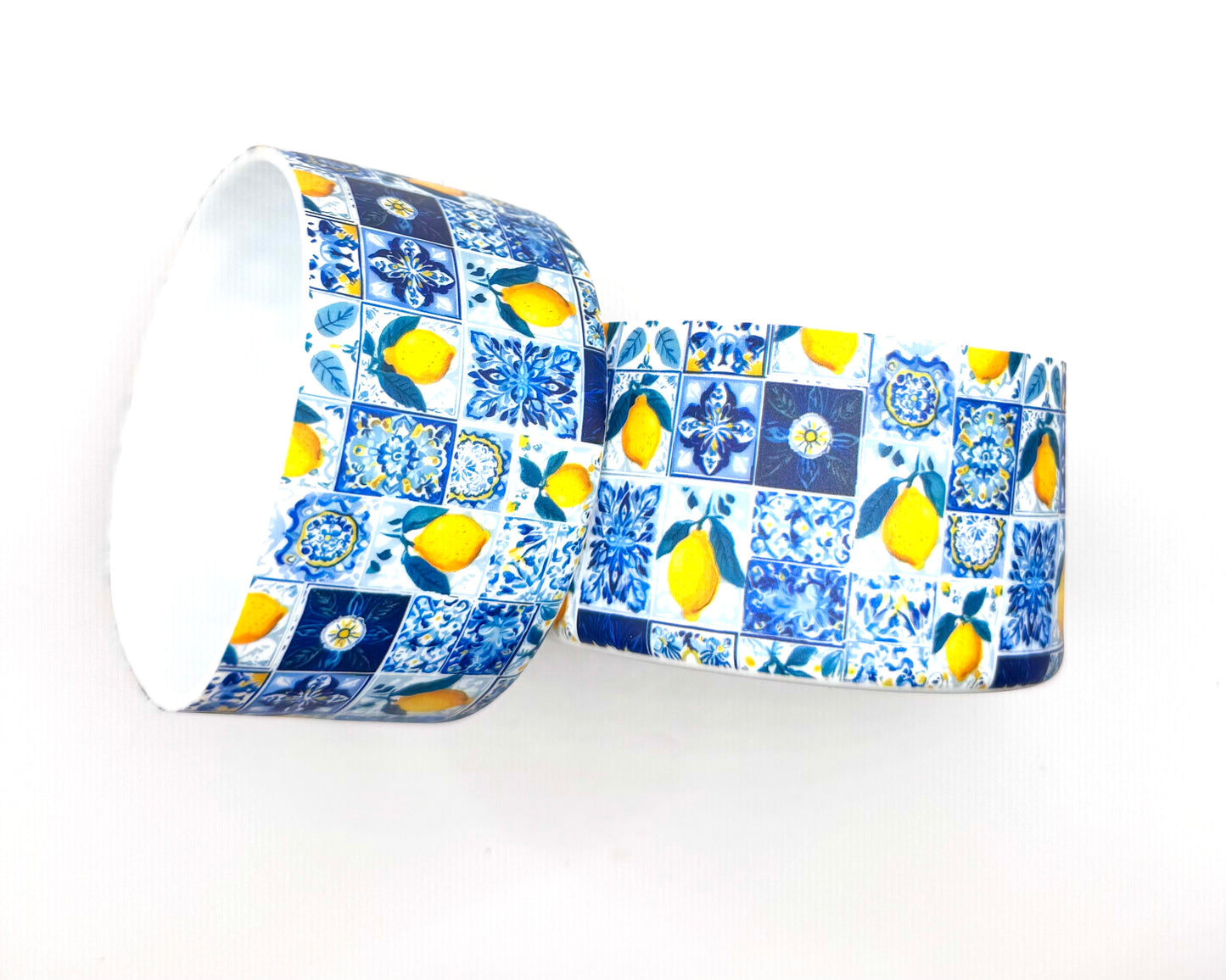 Blue lemon patchwork silicone boot