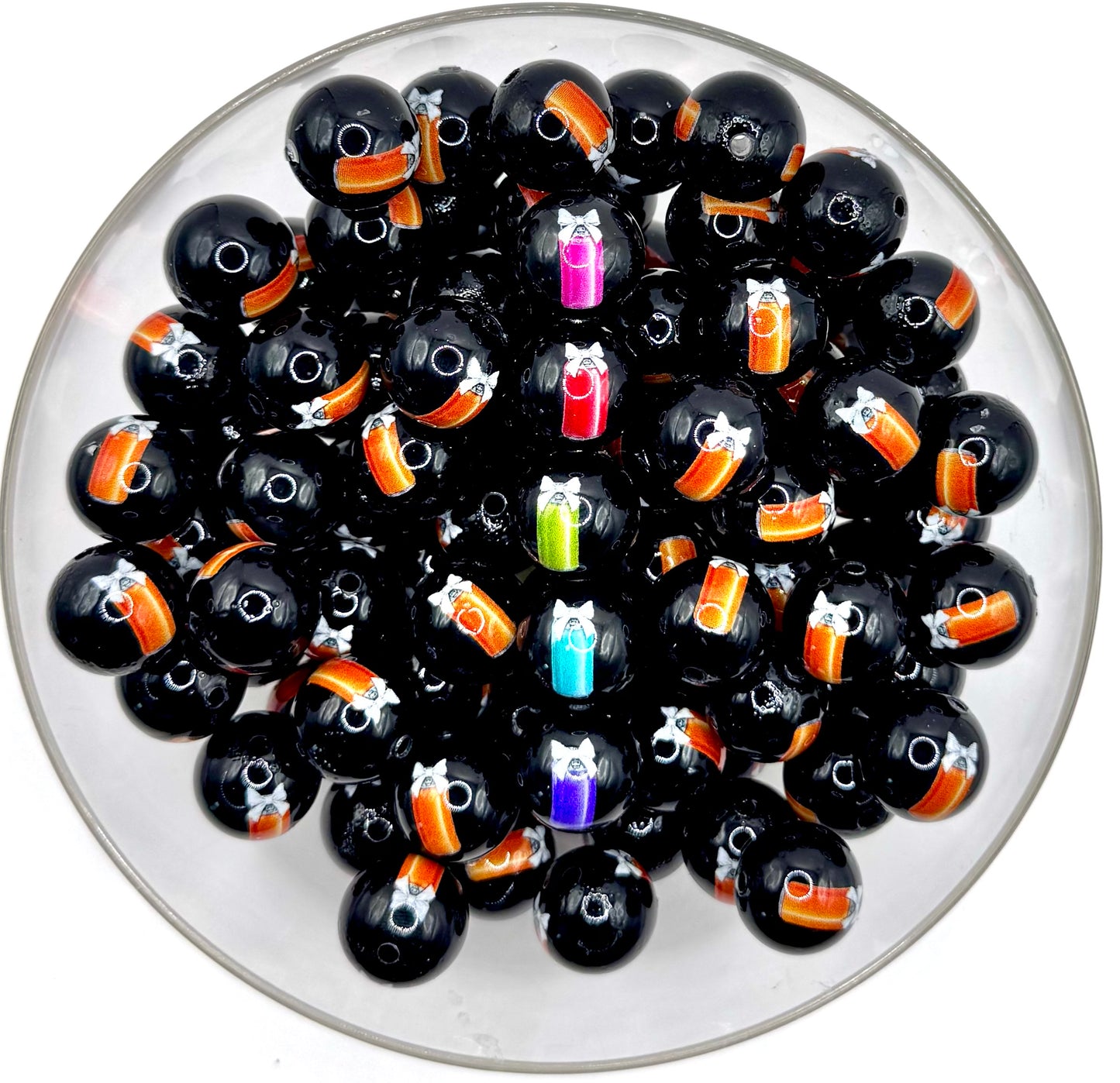 15mm opal soda can print (HBK exclusive) silicone bead