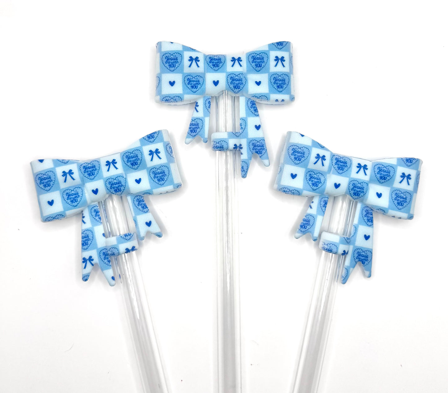 Jesus loves you silicone straw topper
