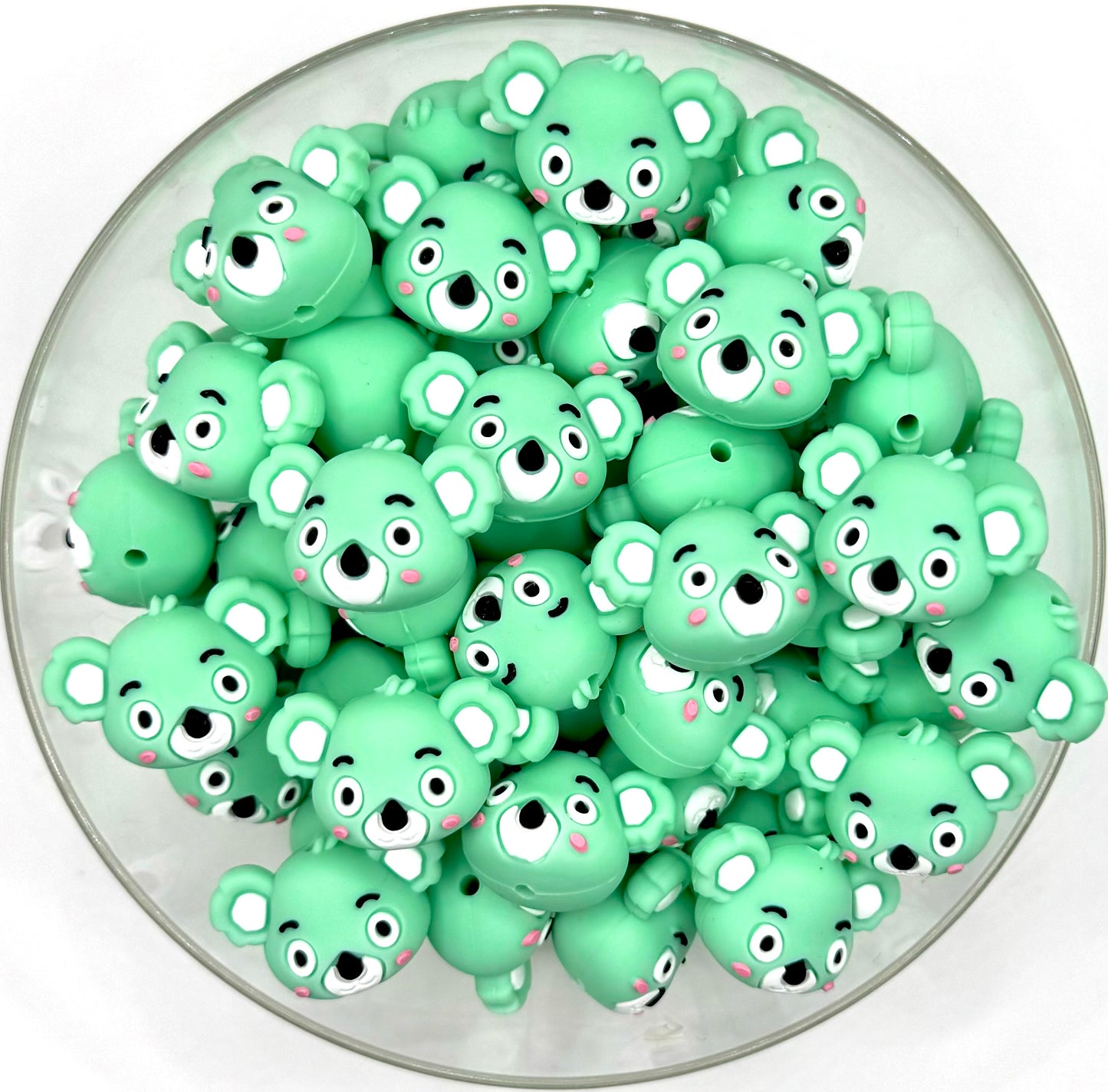 3D baby koala bear silicone focal bead