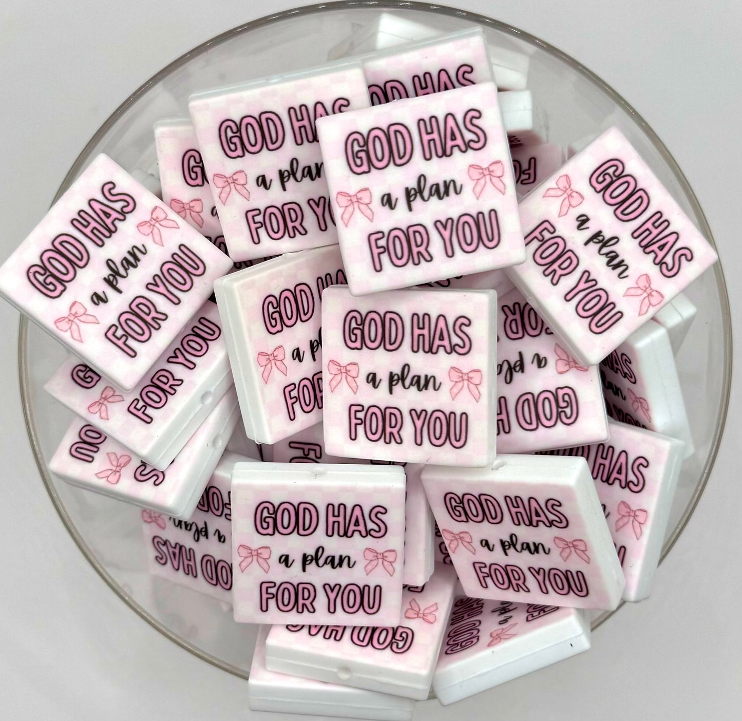 God has a plan for you (HBK exclusive) silicone focal bead