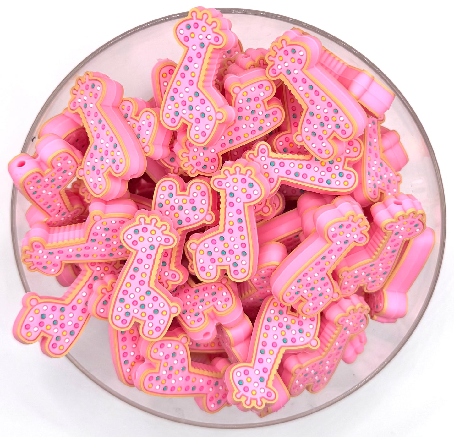 Giraffe frosted animal cookie (HBK exclusive) silicone focal bead