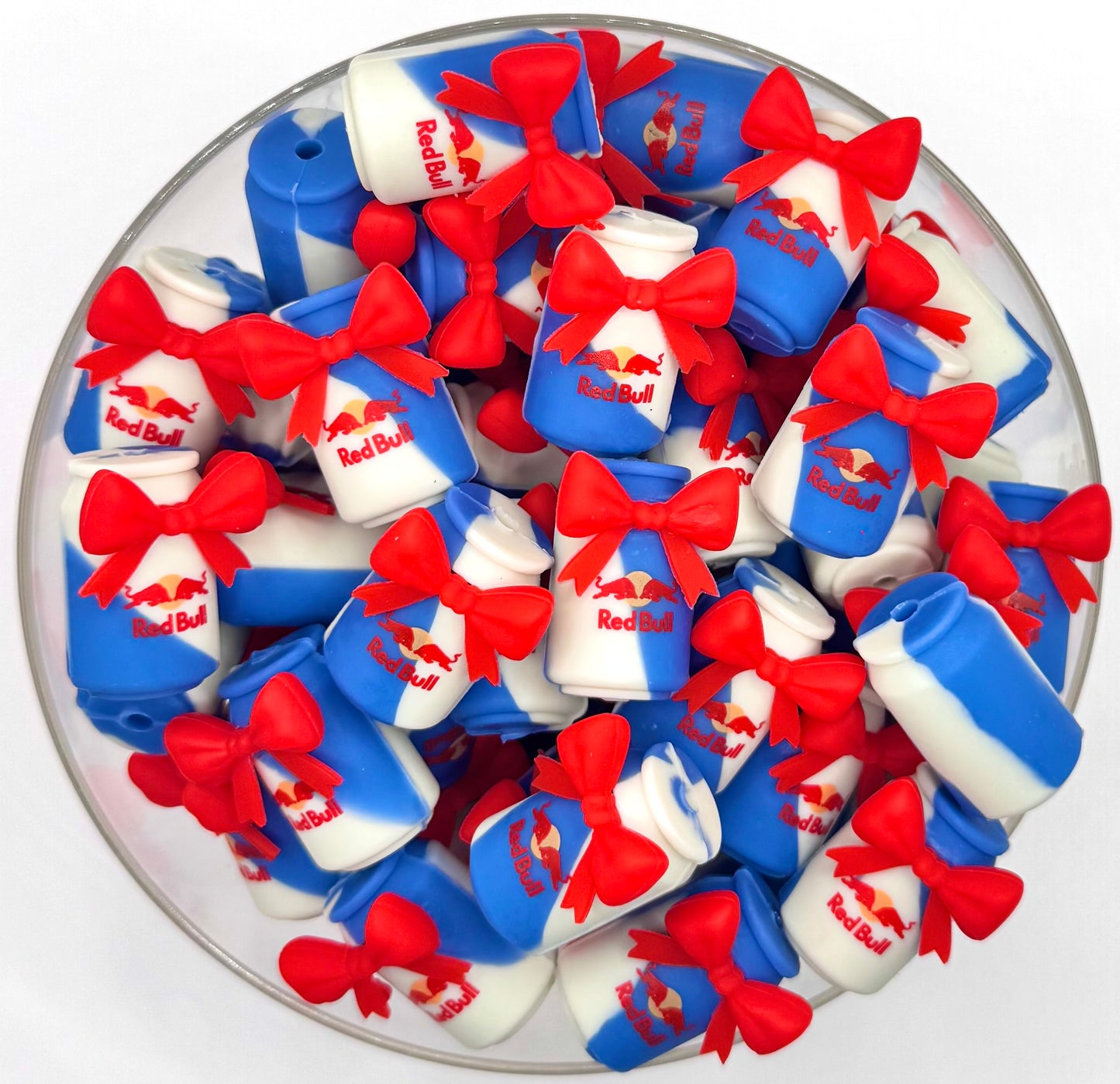 3D Red-Bull can (HBK exclusive) silicone focal bead