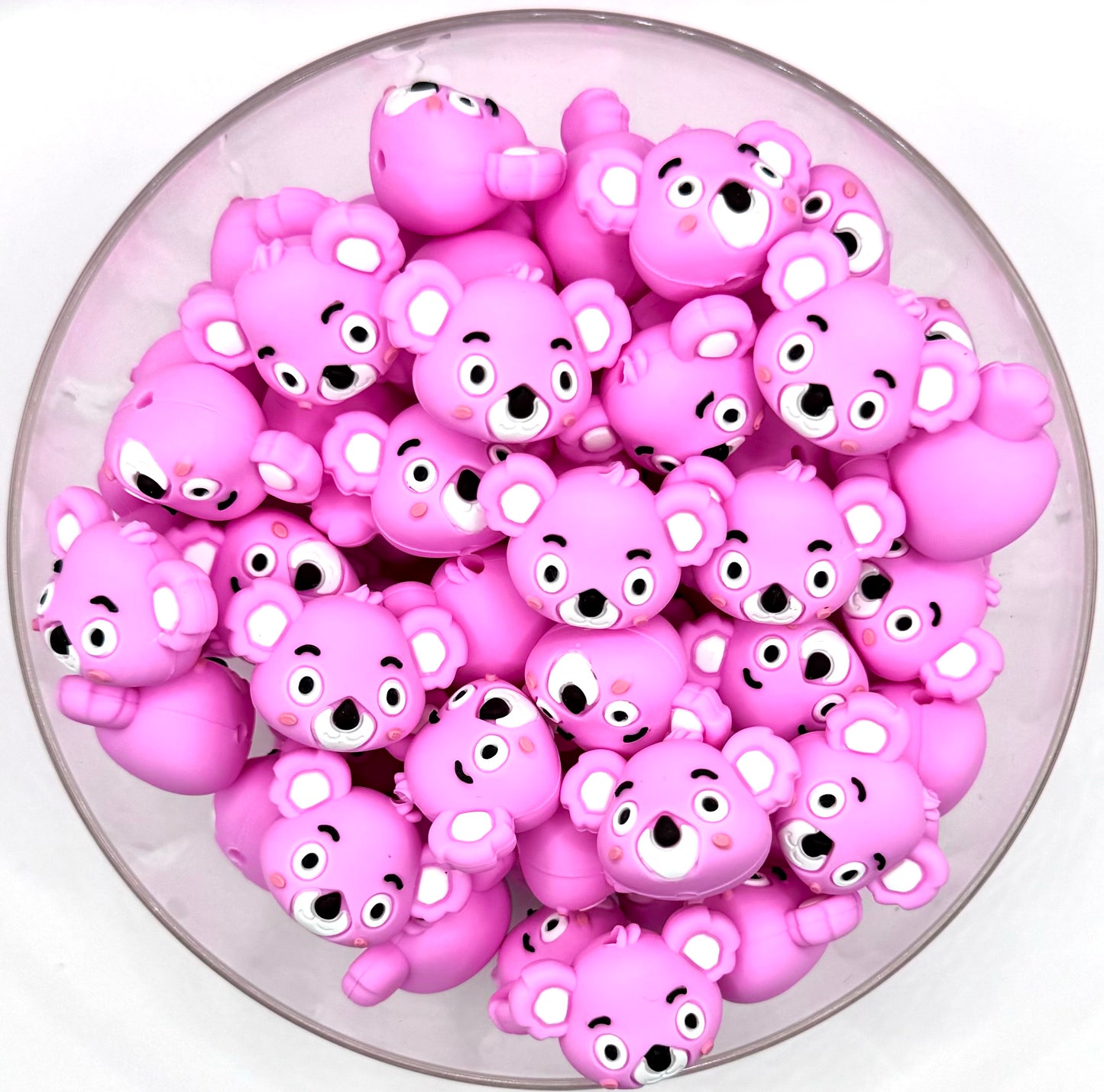 3D baby koala bear silicone focal bead