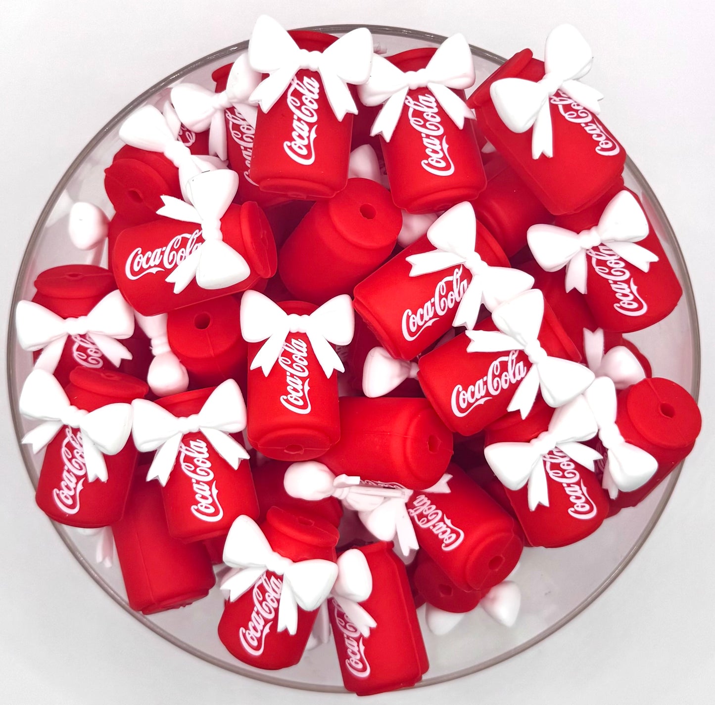 3D coke soda can (HBK exclusive) silicone focal bead
