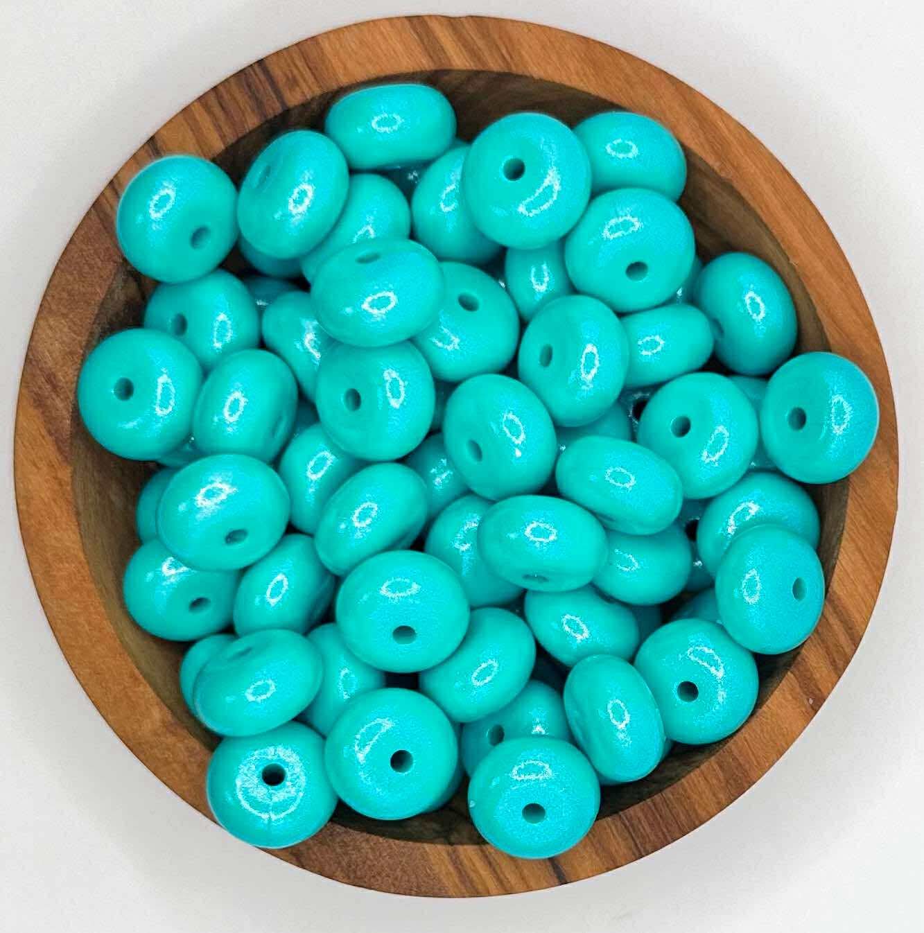 14mm opal silicone abacus beads