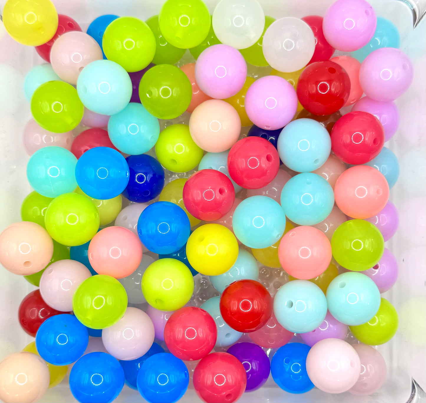 20mm colorful acrylic bubblegum mix (mix of 10)