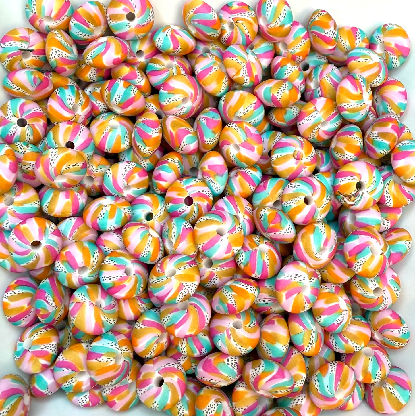 12mm waterbrush bliss (HBK exclusive & collab) silicone lentil bead