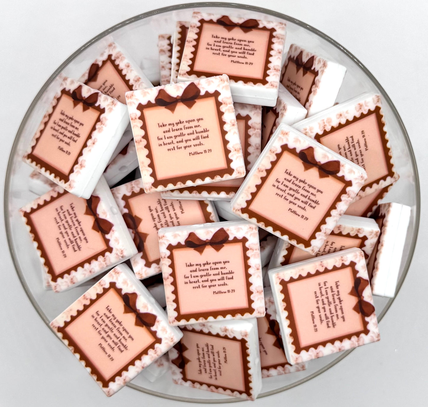 Matthew 11:29 (HBK exclusive) silicone focal bead