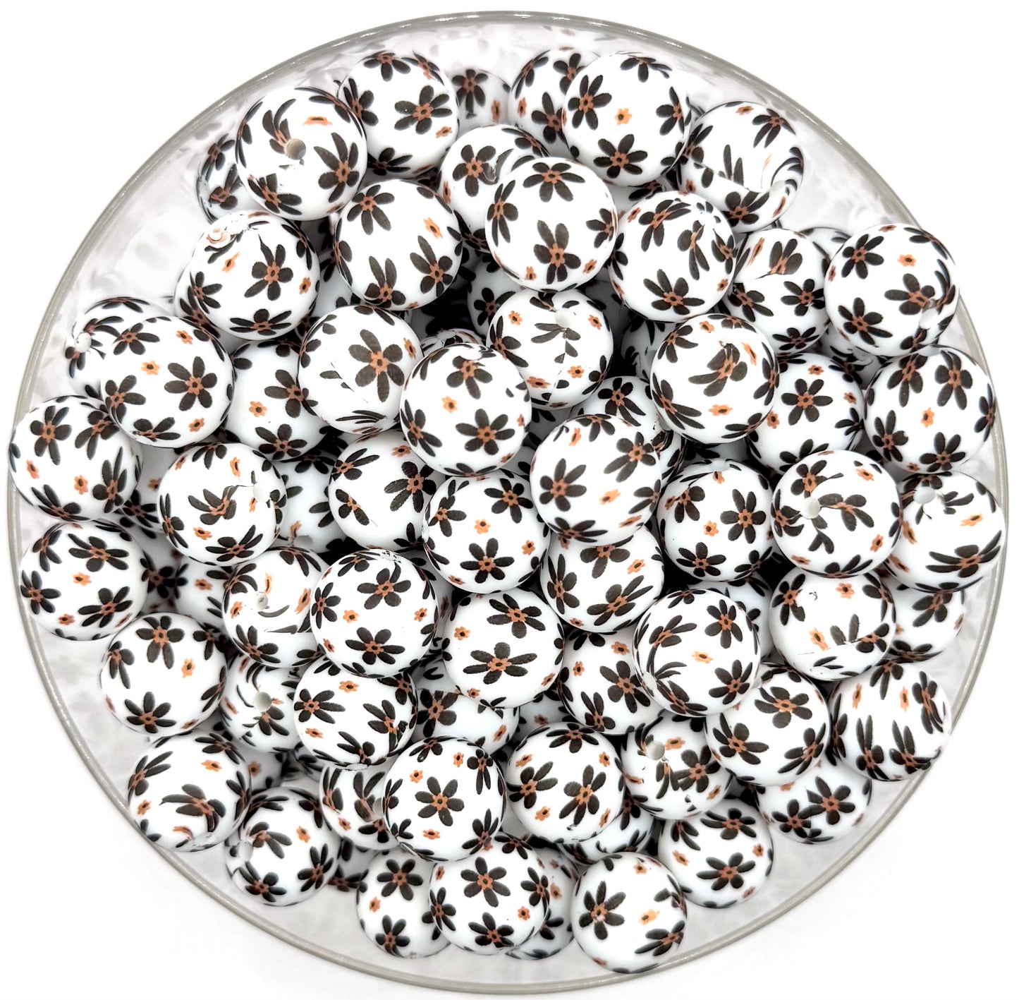 15mm rustic daisy (HBK exclusive & collab) silicone bead