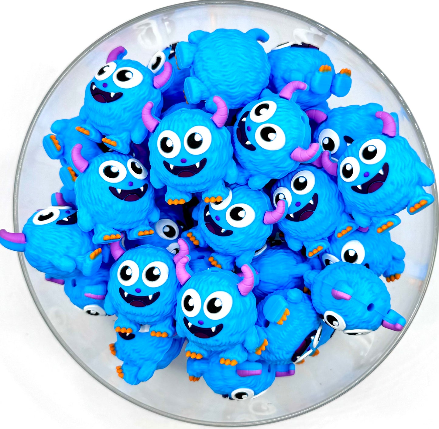 3D monsters silicone focal bead