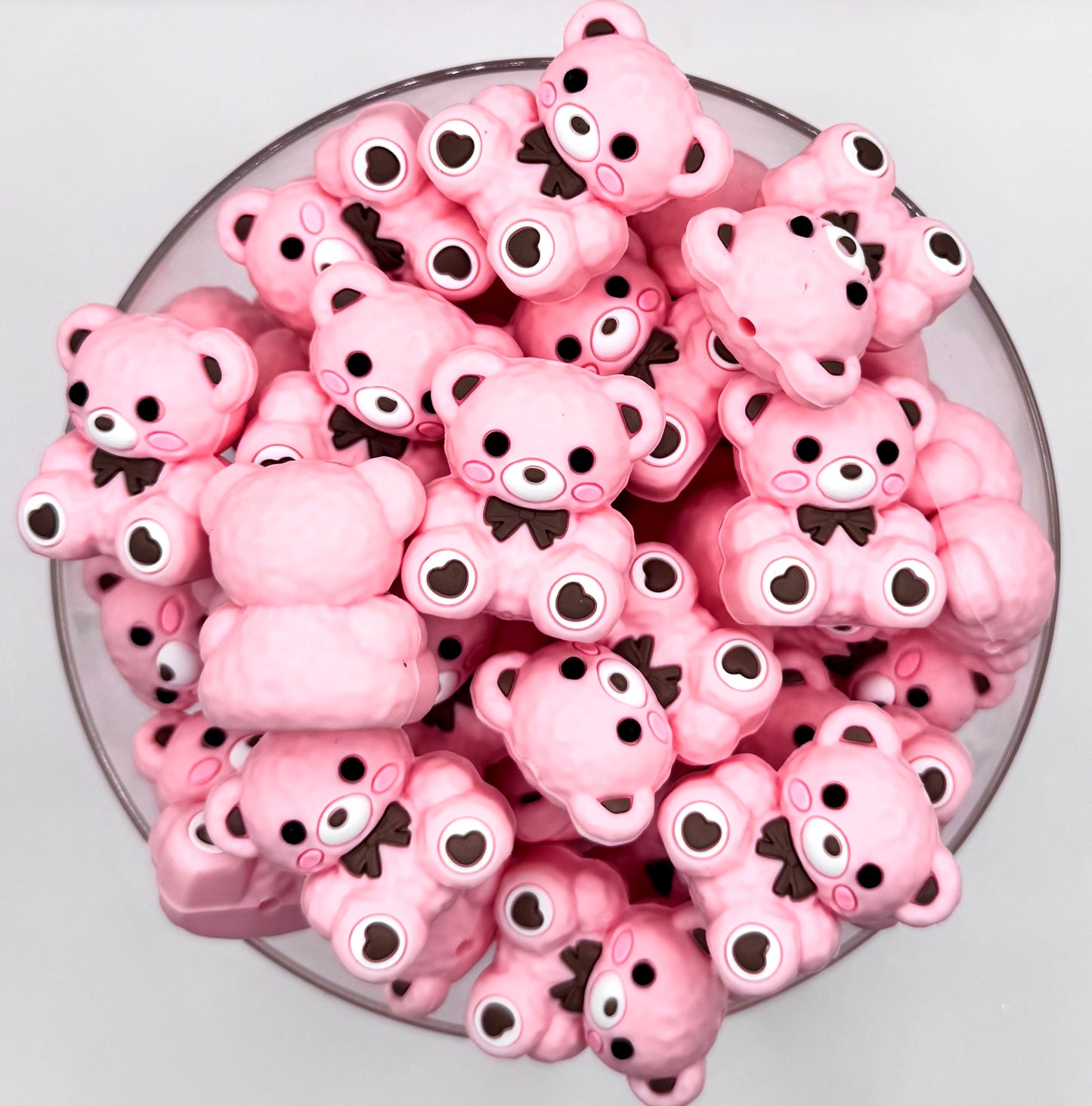 3D vintage teddy bear (HBK exclusive) silicone focal bead