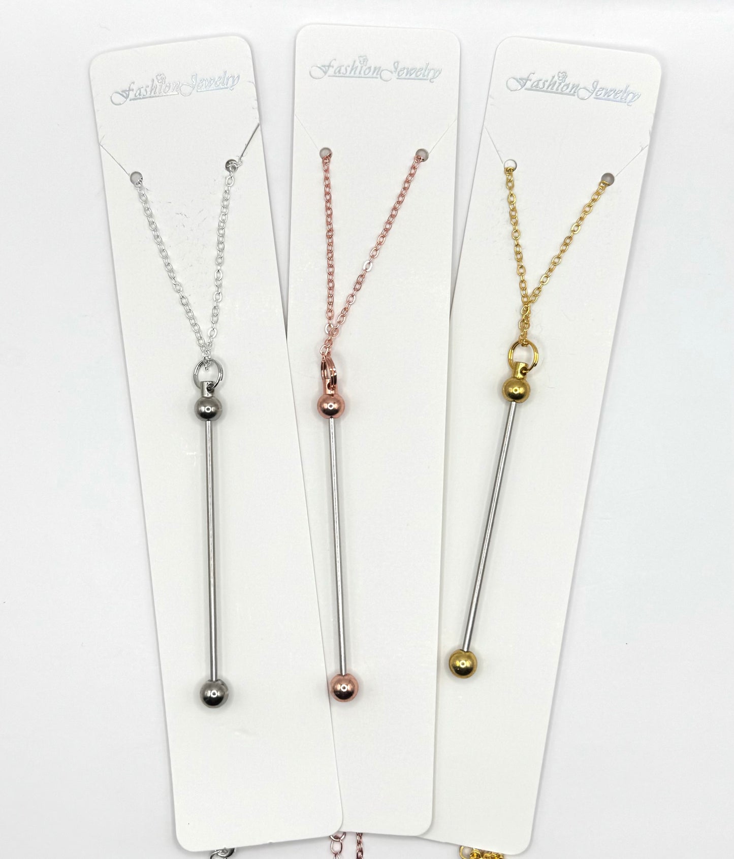 Beadable metal necklace
