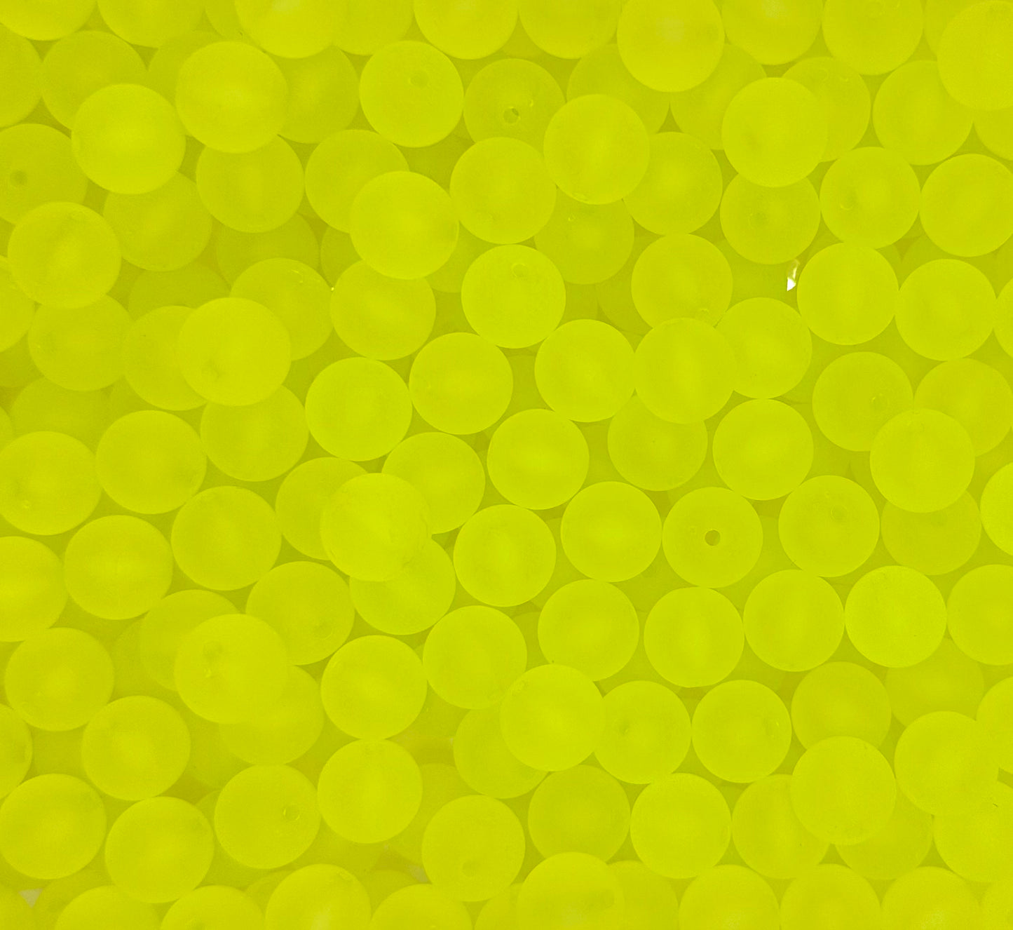 14mm frosted acrylic beads