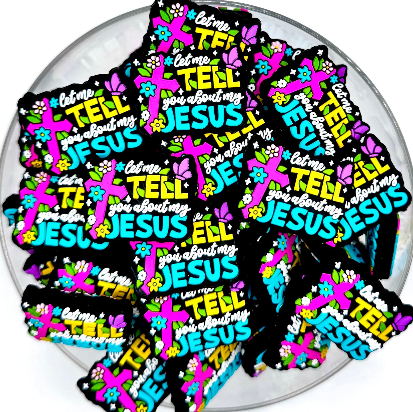 Let me tell you about my Jesus silicone focal bead