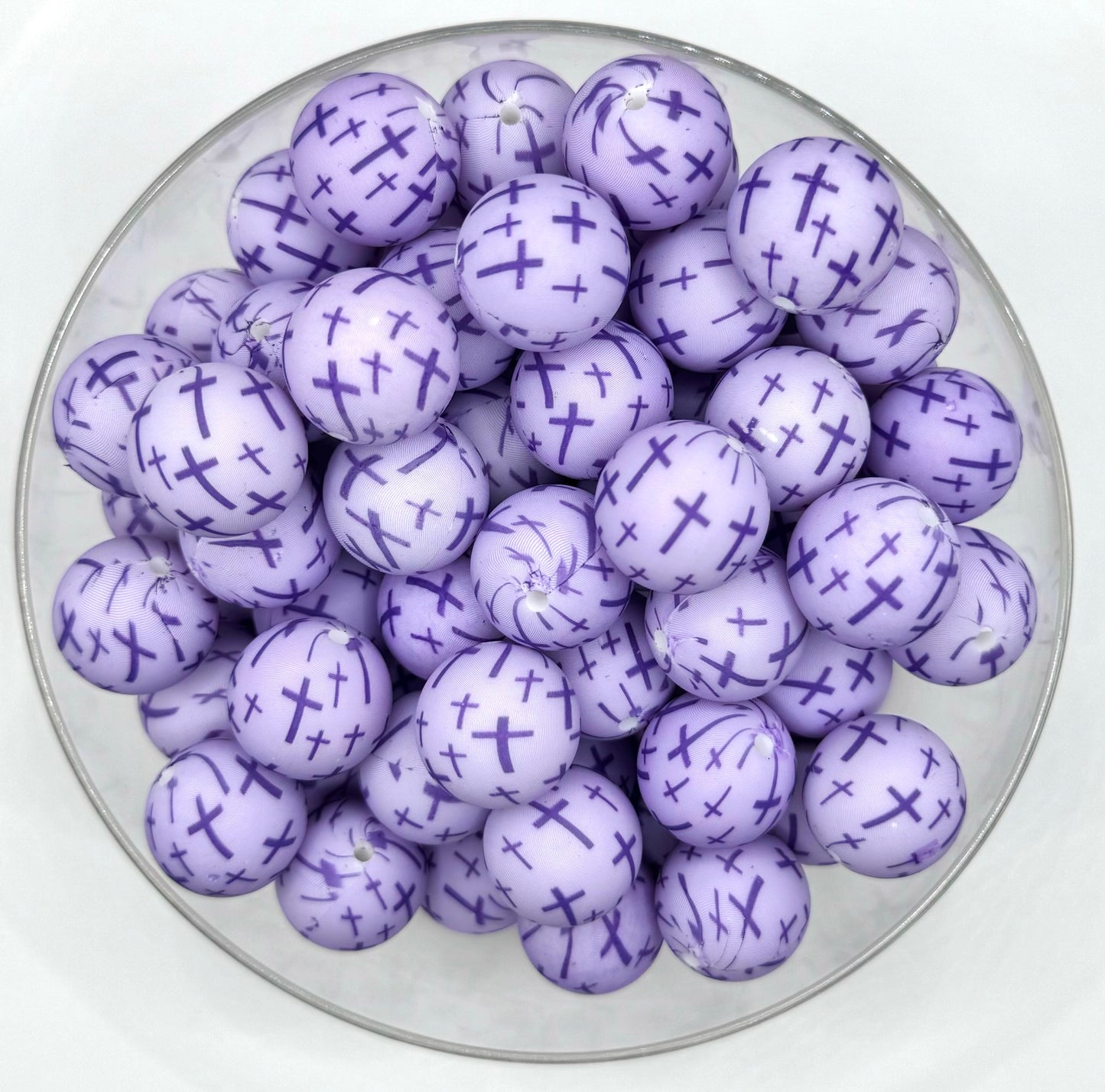 19mm cross print (HBK exclusive) silicone bead