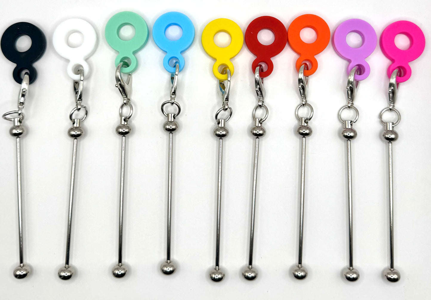 Beadable straw adapter cup charm
