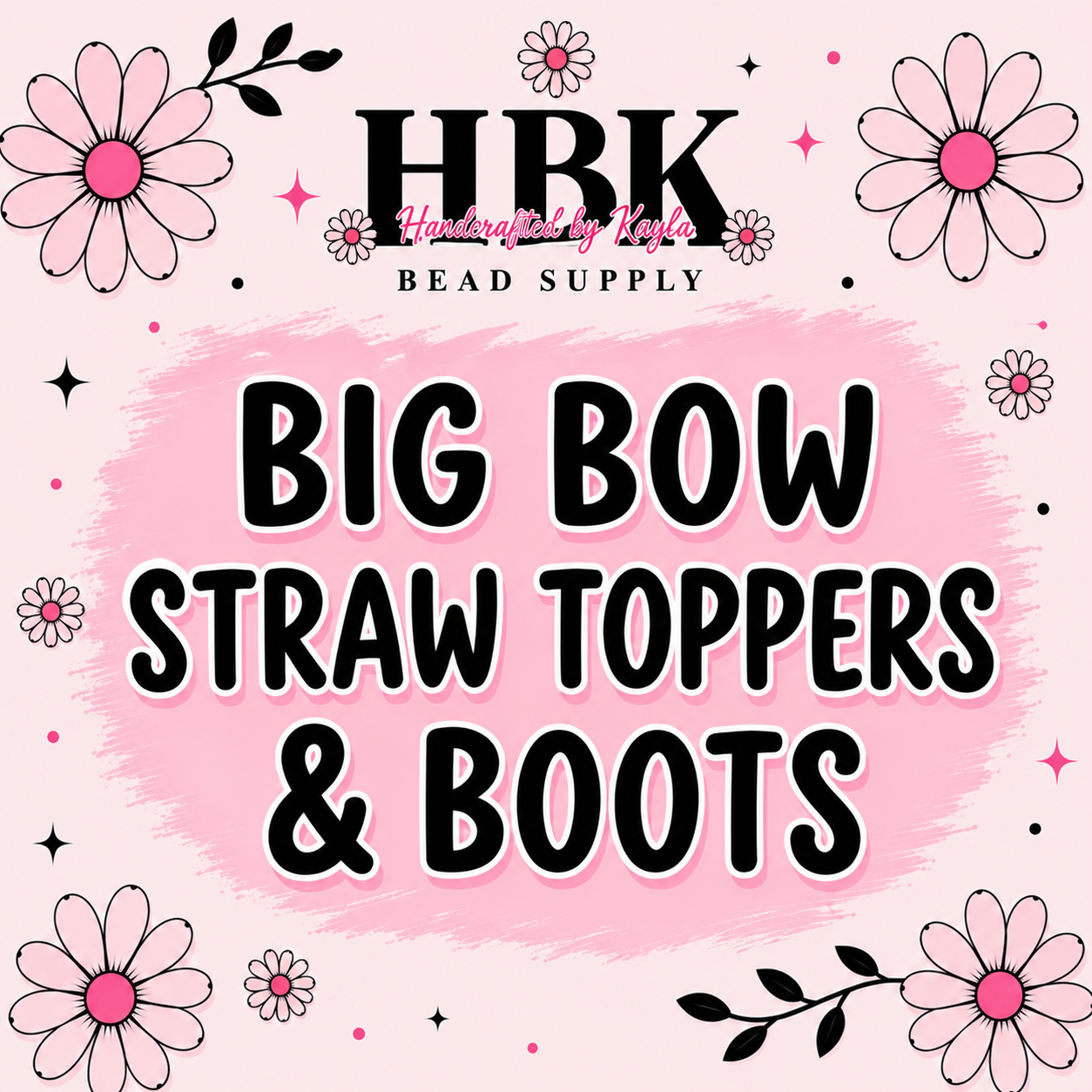 Big bow straw toppers & boots