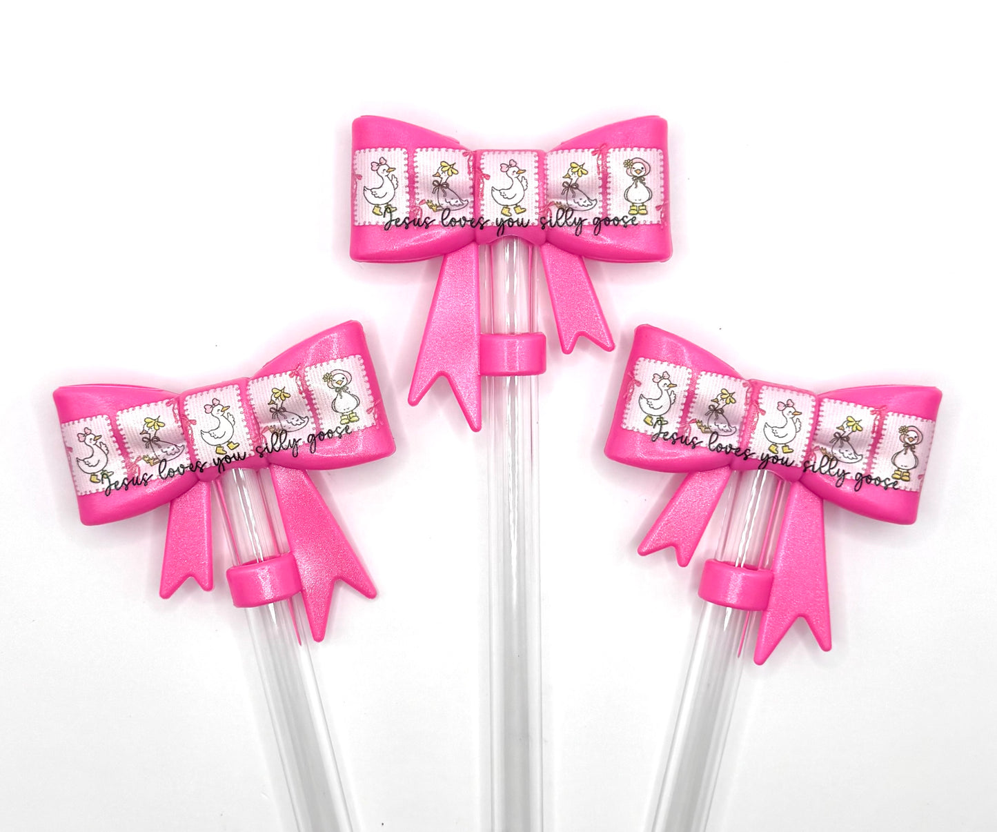 Jesus loves you silly goose (HBK exclusive) silicone straw topper